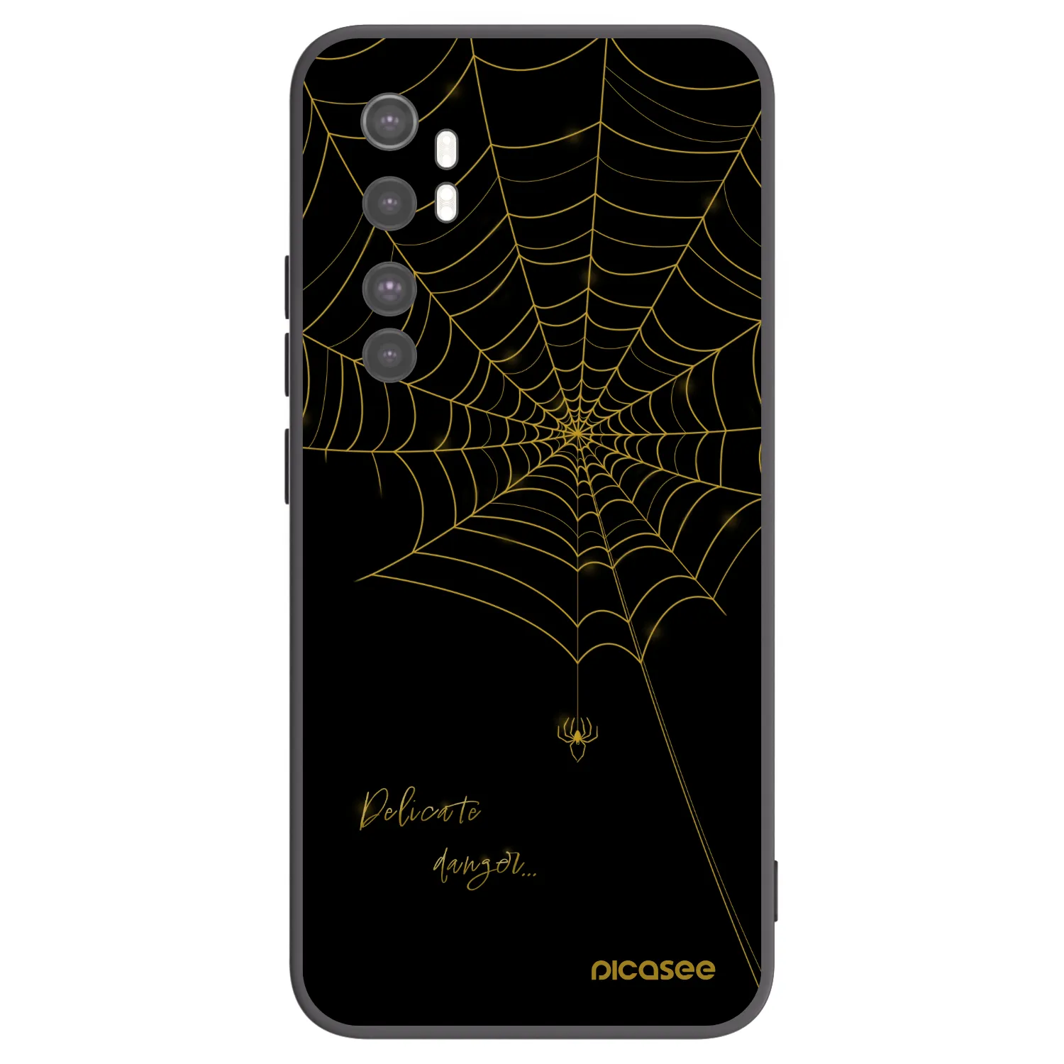 Picasee Μαύρη θήκη σιλικόνης για Xiaomi Mi Note 10 Lite - Delicate danger