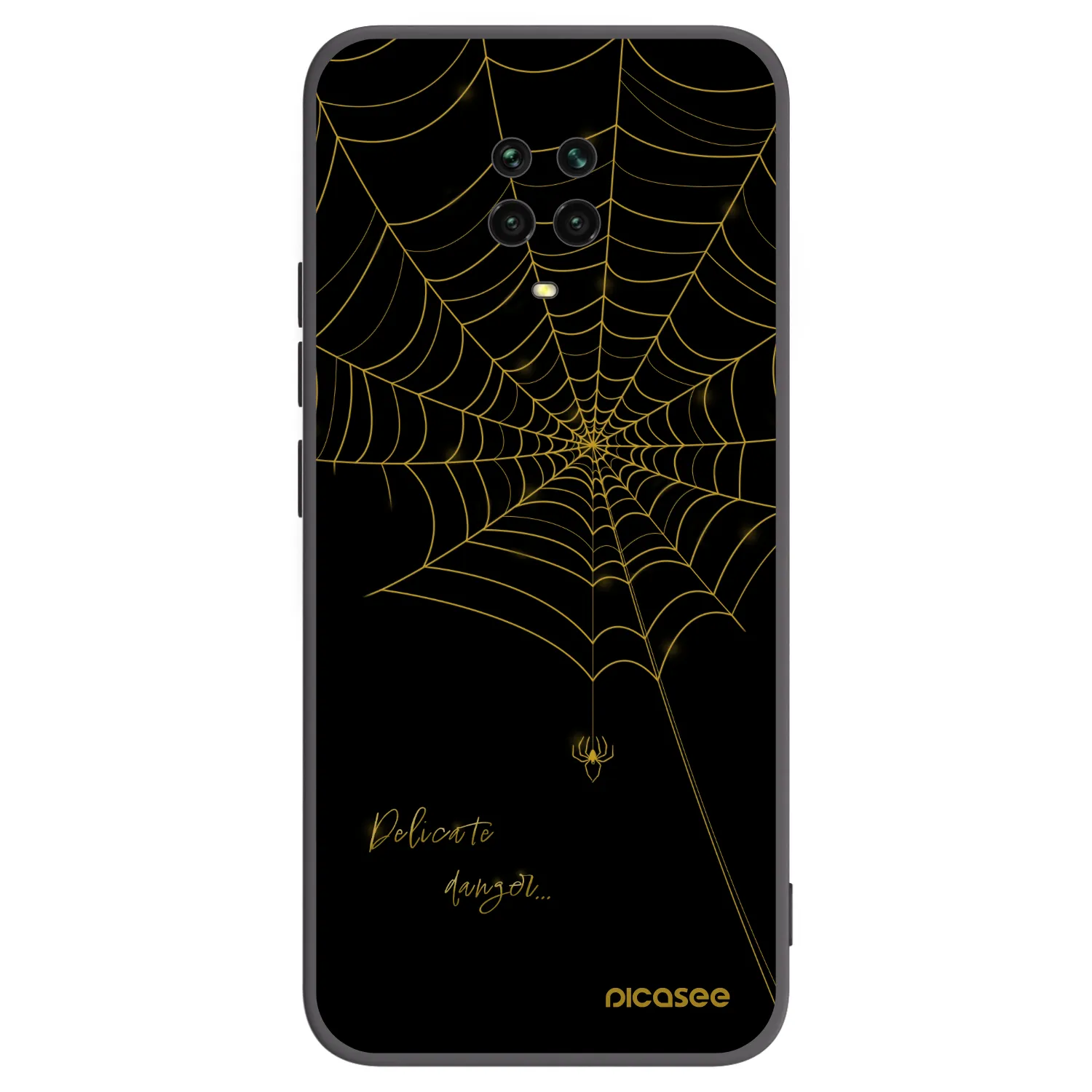 Picasee Μαύρη θήκη σιλικόνης για Xiaomi Redmi Note 9S - Delicate danger