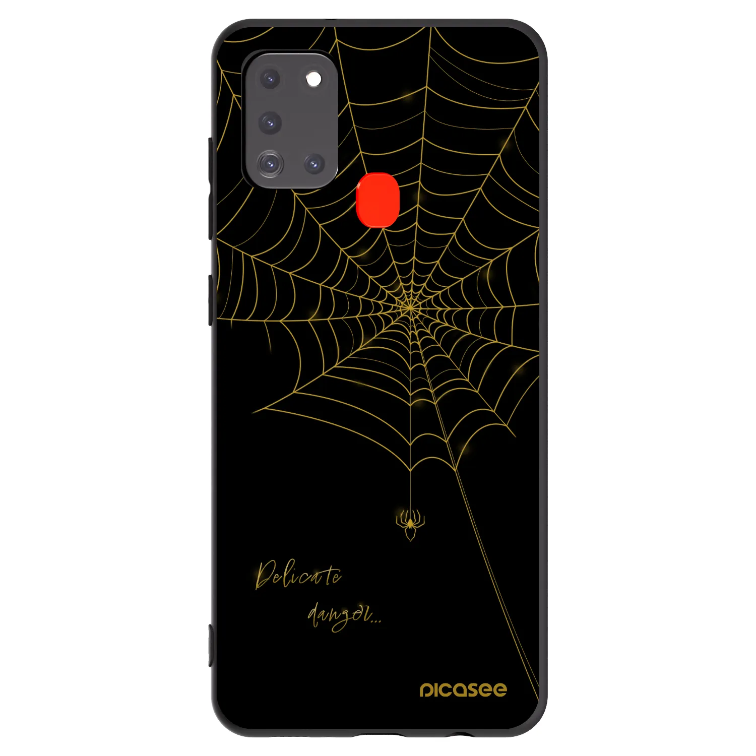 Picasee Μαύρη θήκη σιλικόνης για Samsung Galaxy A21s - Delicate danger