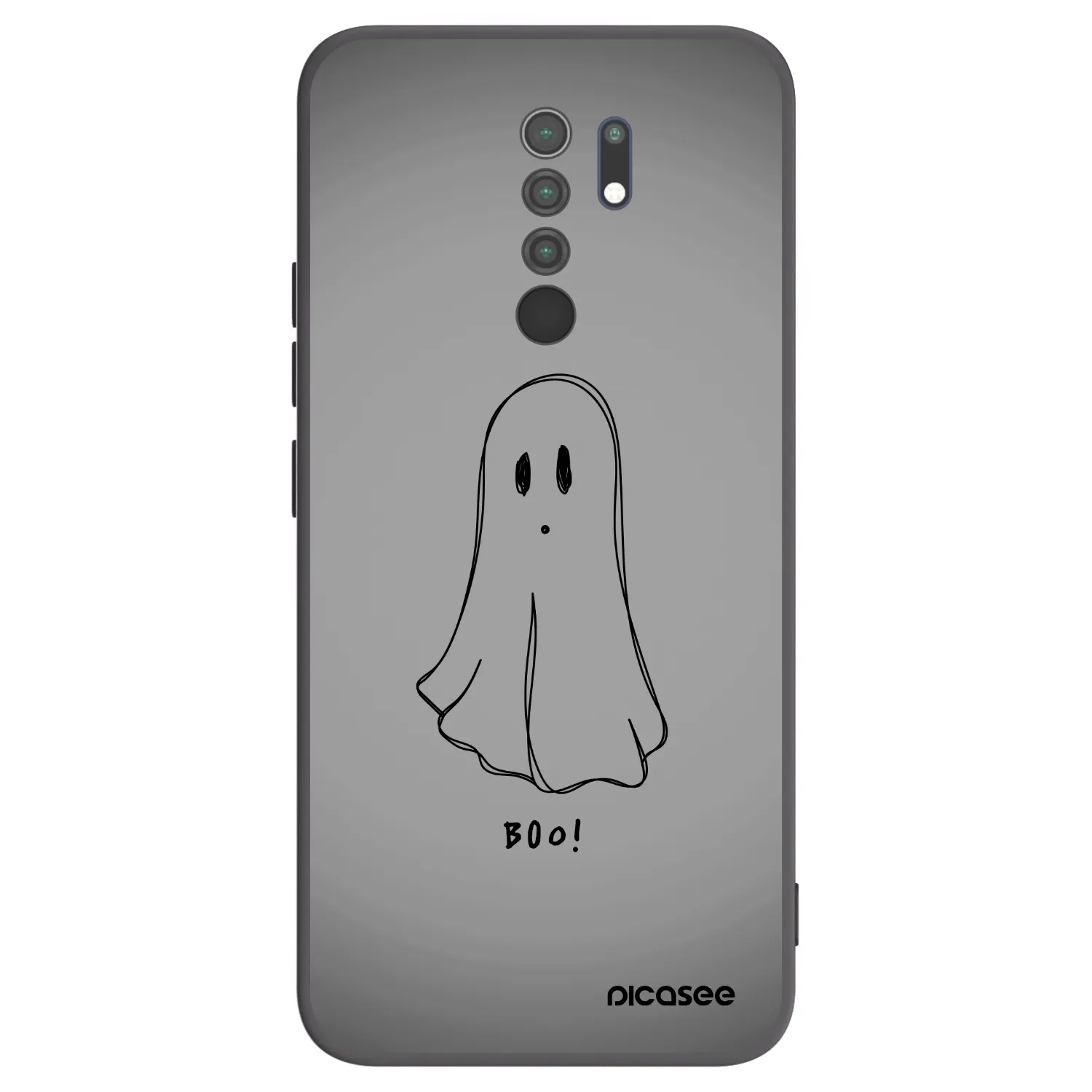 Picasee Μαύρη θήκη σιλικόνης για Xiaomi Redmi 9 - Ghost