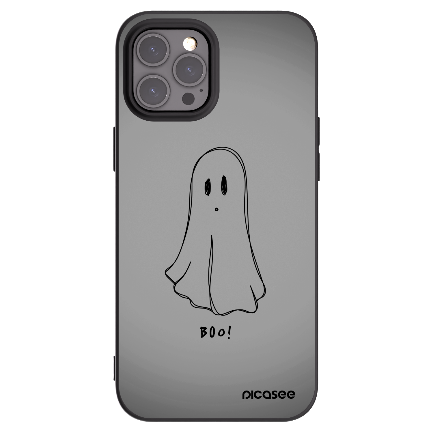 Picasee Μαύρη θήκη σιλικόνης για Apple iPhone 12 Pro Max - Ghost