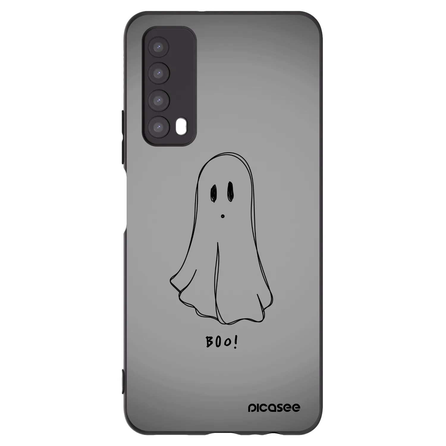 Picasee Μαύρη θήκη σιλικόνης για Huawei P Smart 2021 - Ghost