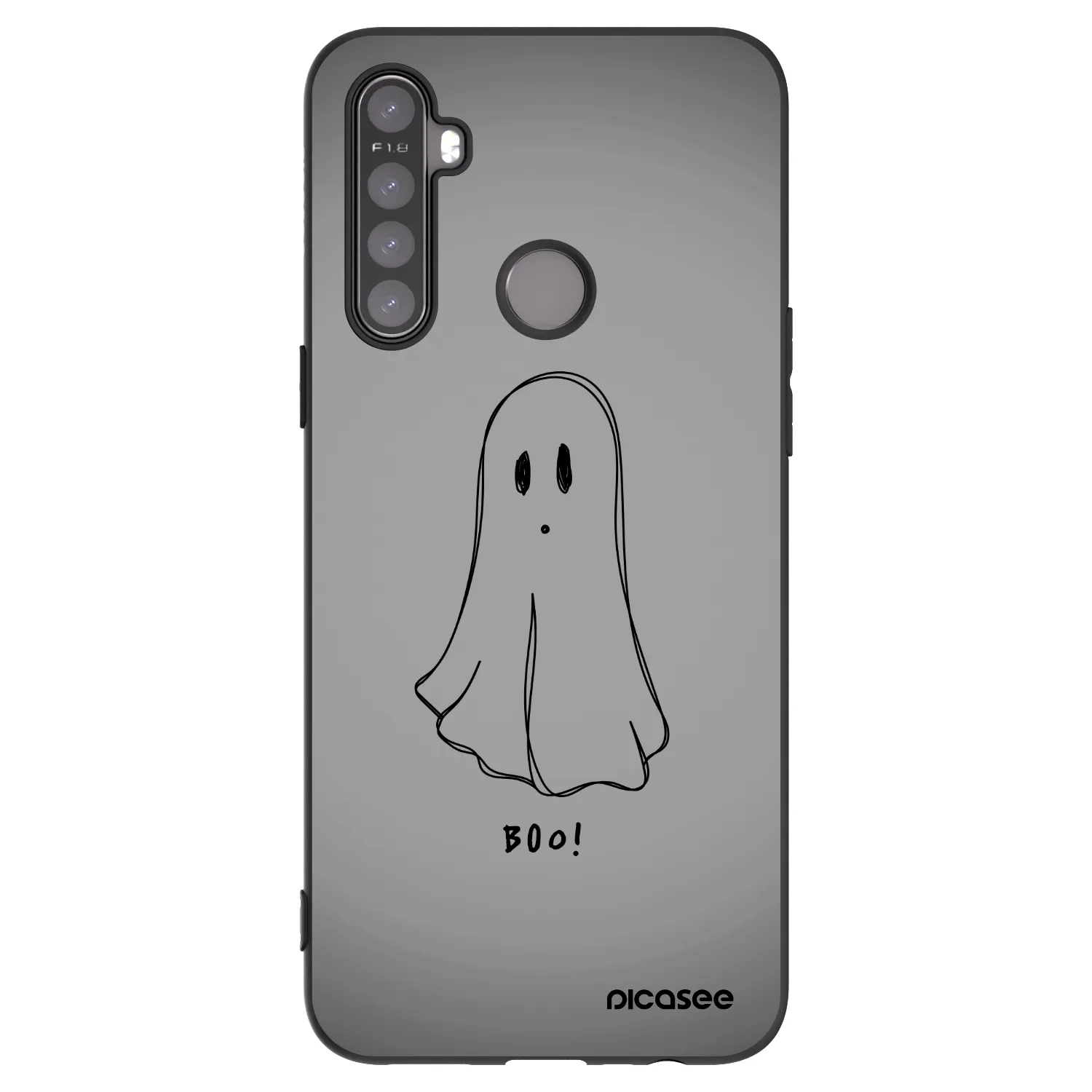 Picasee Μαύρη θήκη σιλικόνης για Realme 6i - Ghost