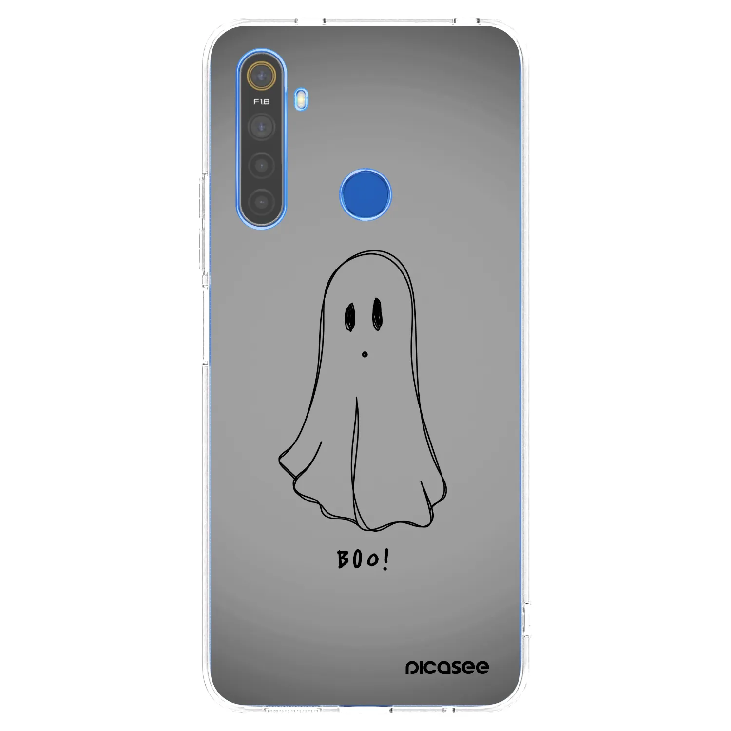 Picasee διαφανής θήκη σιλικόνης Realme 5 - Ghost