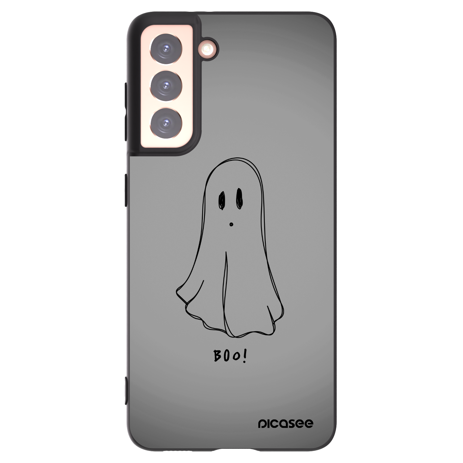 Picasee Μαύρη θήκη σιλικόνης για Samsung Galaxy S21 5G G991B - Ghost
