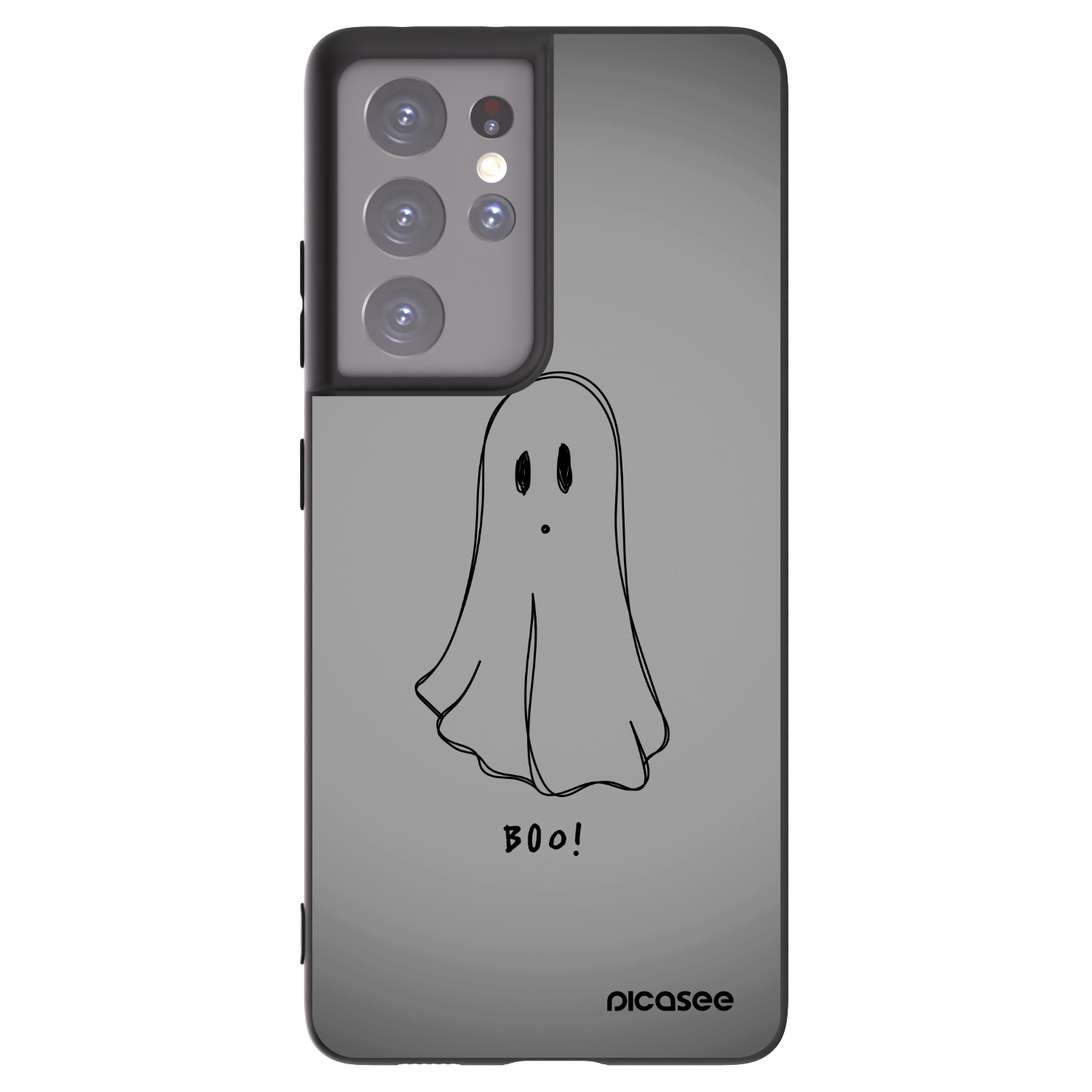 Picasee Μαύρη θήκη σιλικόνης για Samsung Galaxy S21 Ultra 5G G998B - Ghost