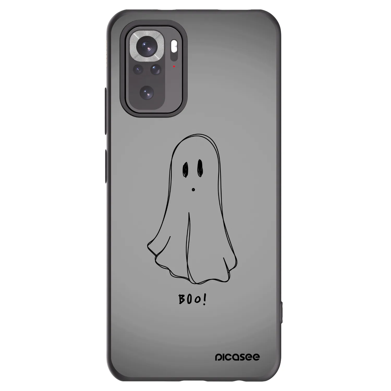Picasee Μαύρη θήκη σιλικόνης για Xiaomi Redmi Note 10 - Ghost