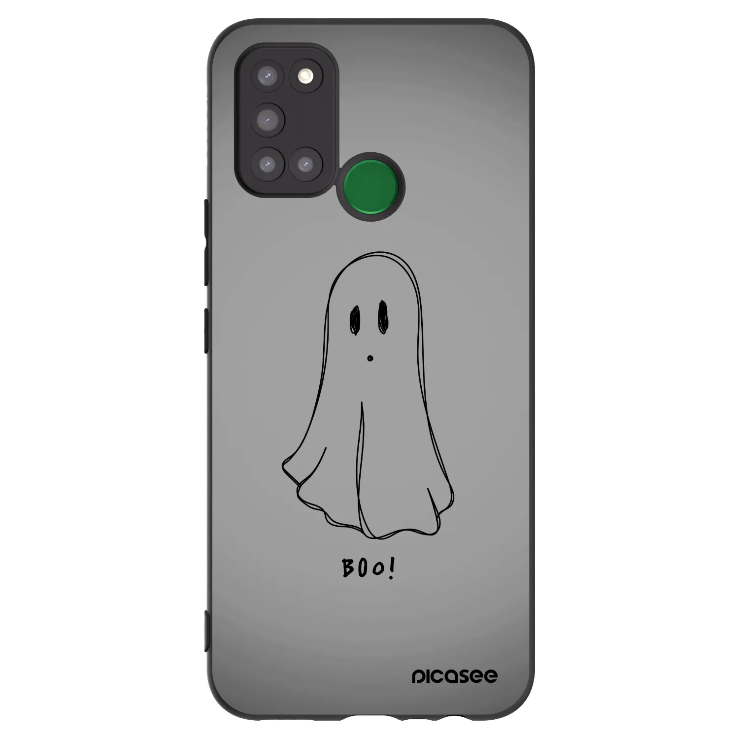 Picasee Μαύρη θήκη σιλικόνης για Realme 7i - Ghost
