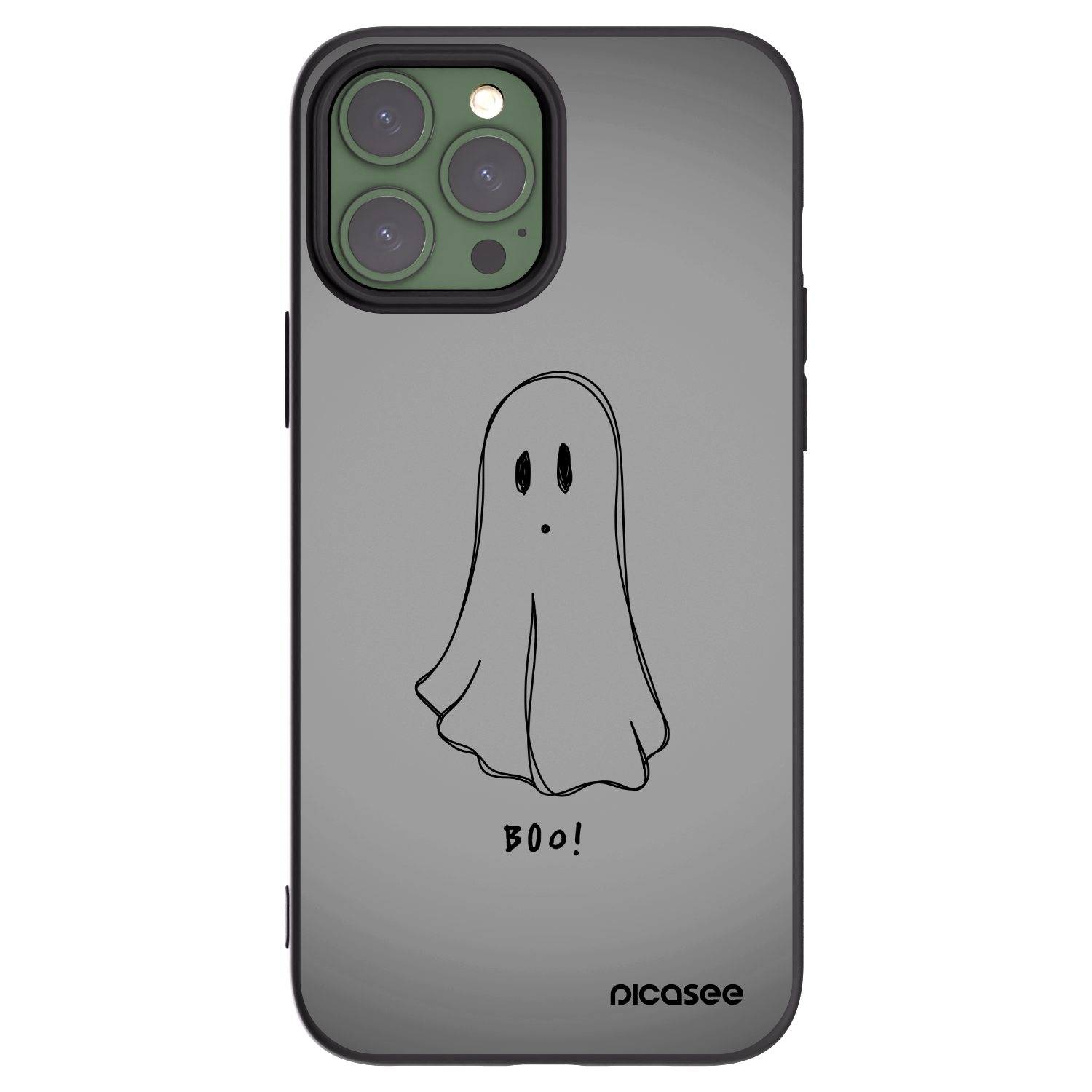 Picasee Μαύρη θήκη σιλικόνης για Apple iPhone 13 Pro Max - Ghost