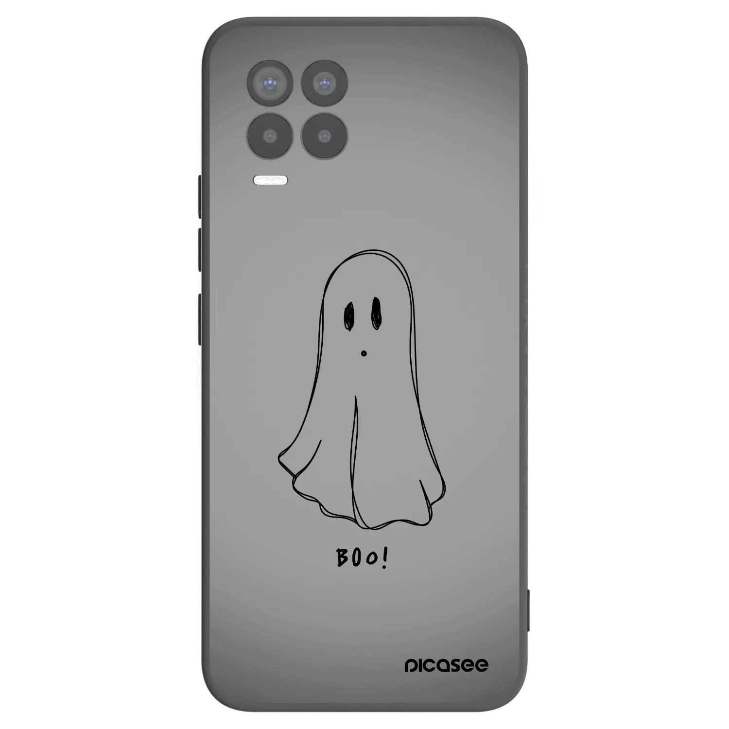 Picasee Μαύρη θήκη σιλικόνης για Realme 8 4G - Ghost