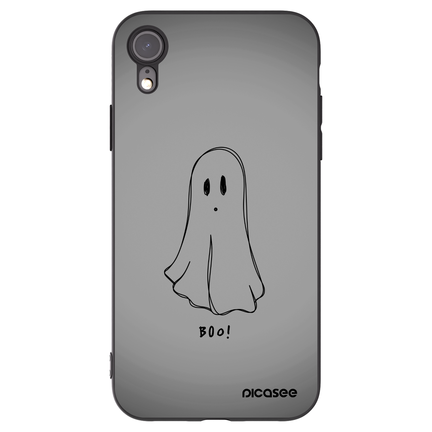 Picasee Μαύρη θήκη σιλικόνης για Apple iPhone XR - Ghost