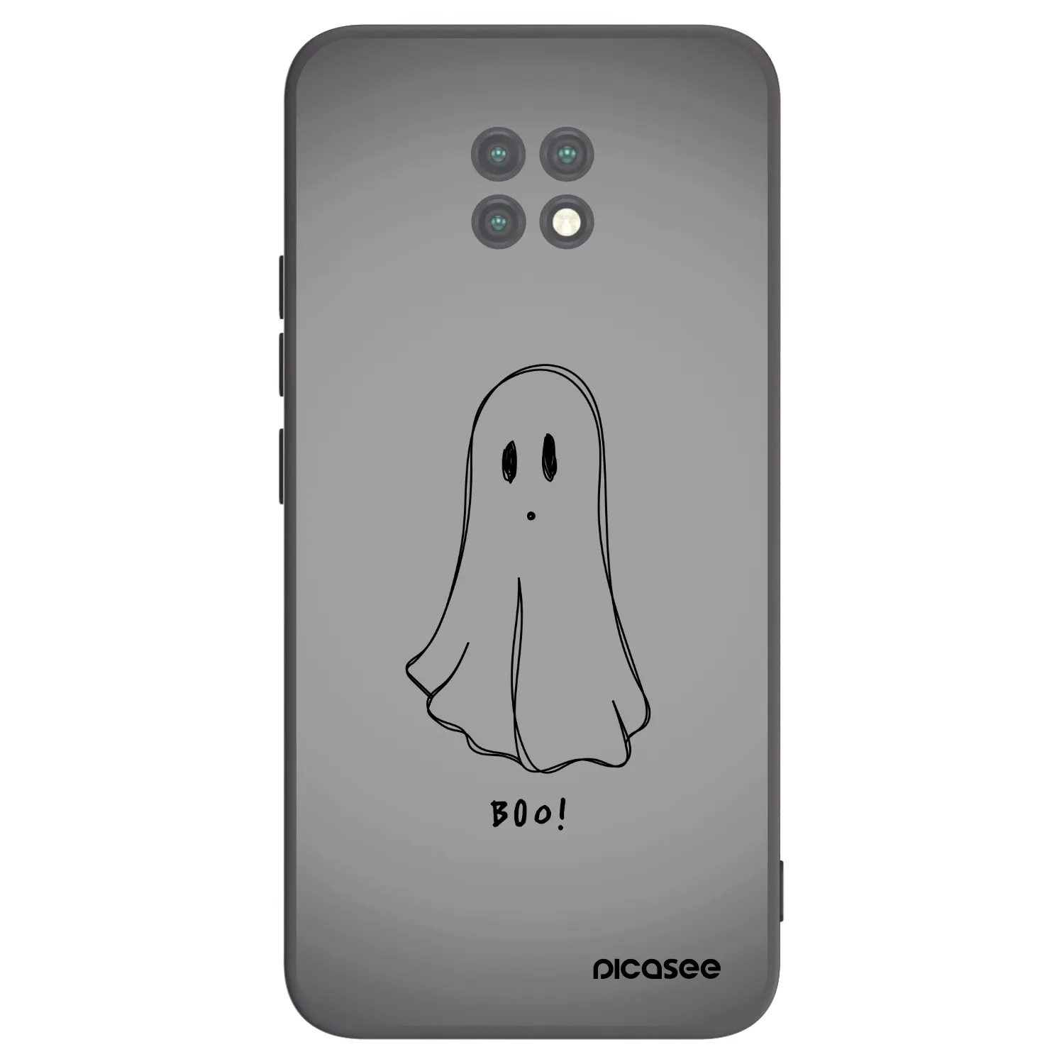 Picasee Μαύρη θήκη σιλικόνης για Xiaomi Redmi Note 9T - Ghost
