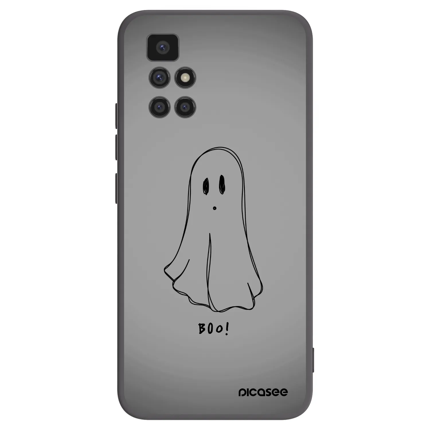 Picasee Μαύρη θήκη σιλικόνης για Xiaomi Redmi 10 - Ghost