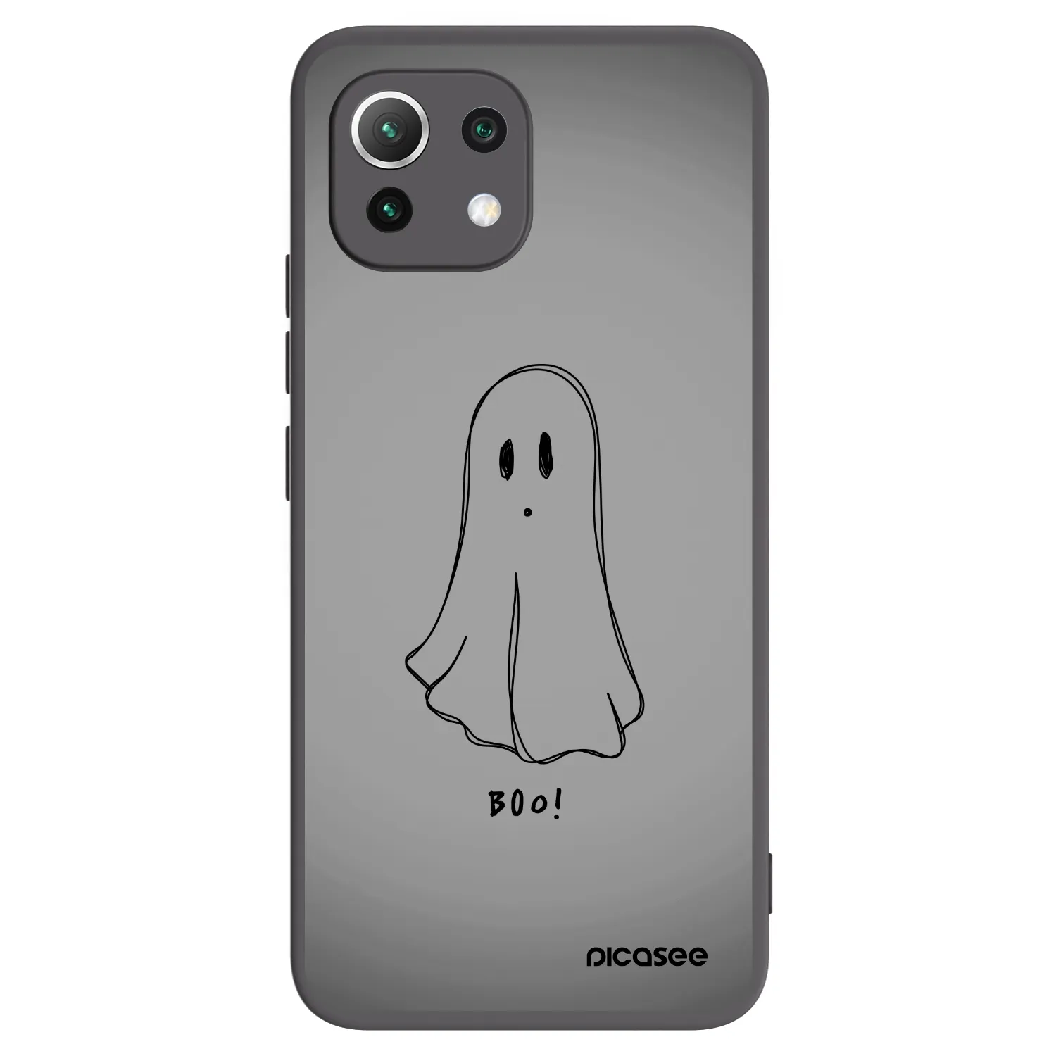 Picasee Μαύρη θήκη σιλικόνης για Xiaomi 11 Lite 5G NE - Ghost