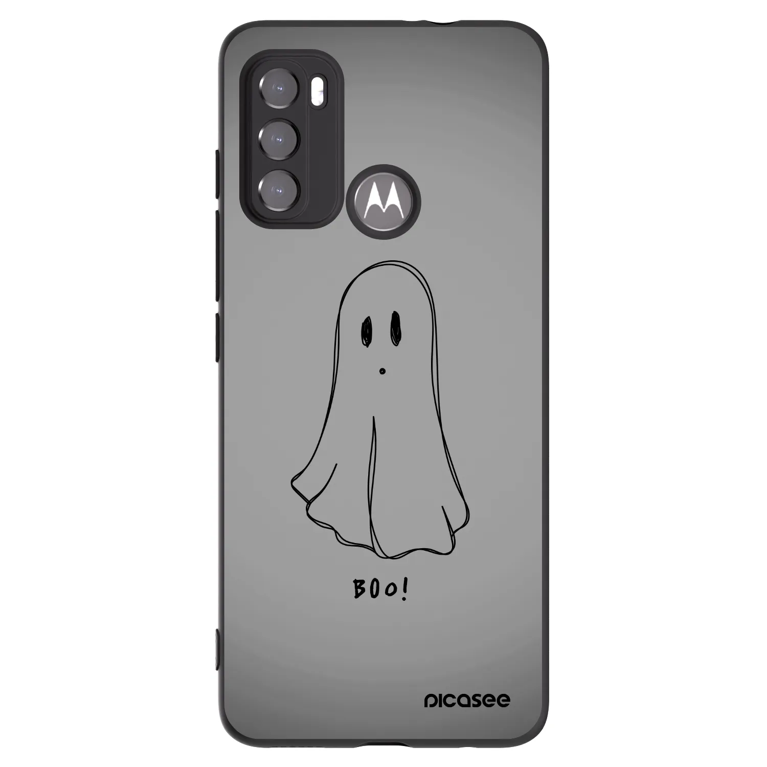 Picasee Μαύρη θήκη σιλικόνης για Motorola Moto G60 - Ghost