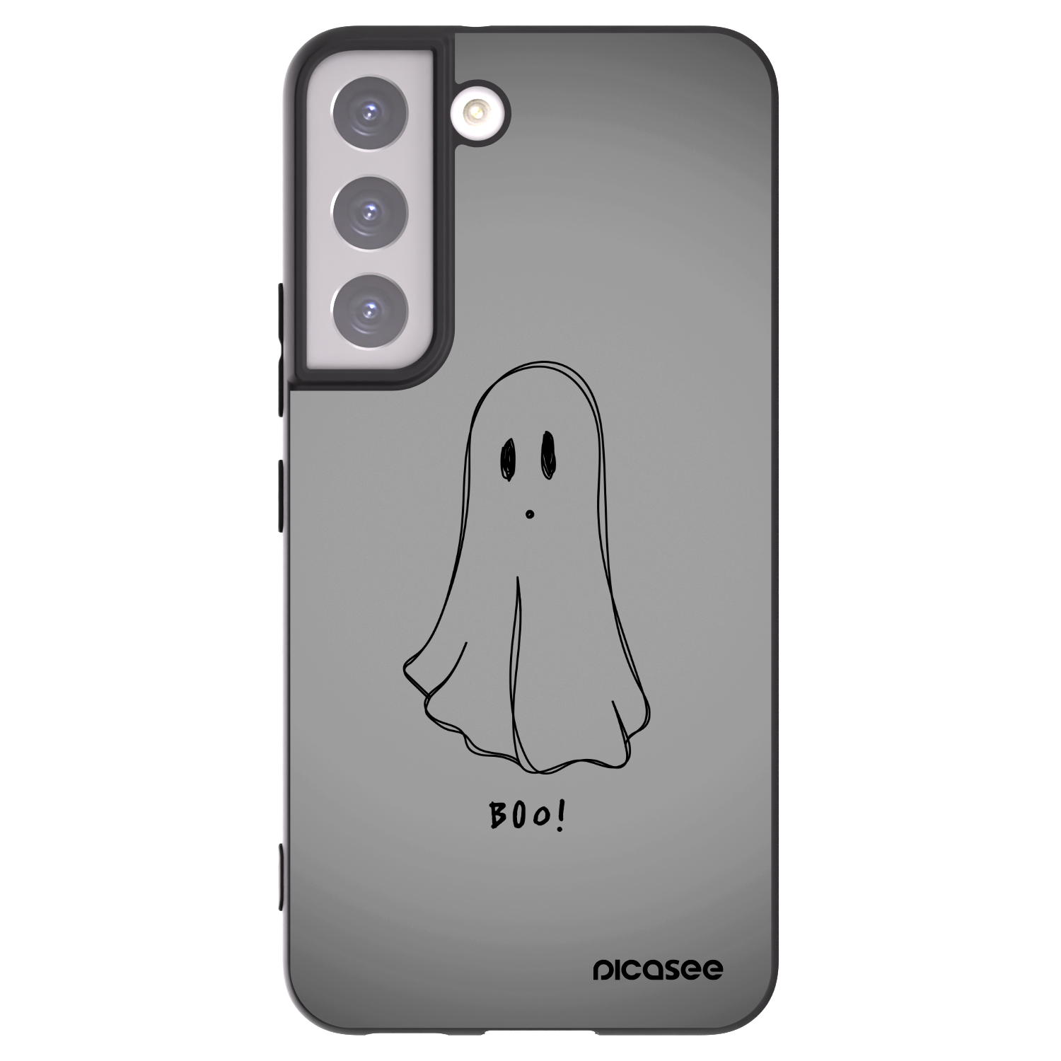 Picasee Μαύρη θήκη σιλικόνης για Samsung Galaxy S22 5G - Ghost