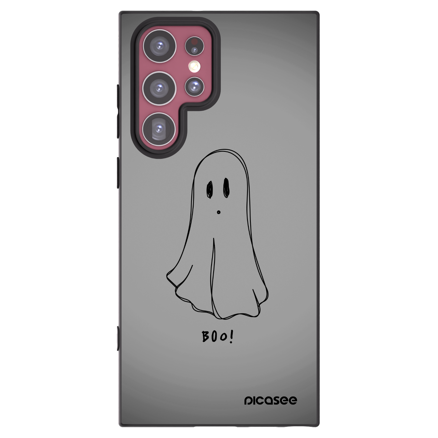 Picasee Μαύρη θήκη σιλικόνης για Samsung Galaxy S22 Ultra 5G - Ghost