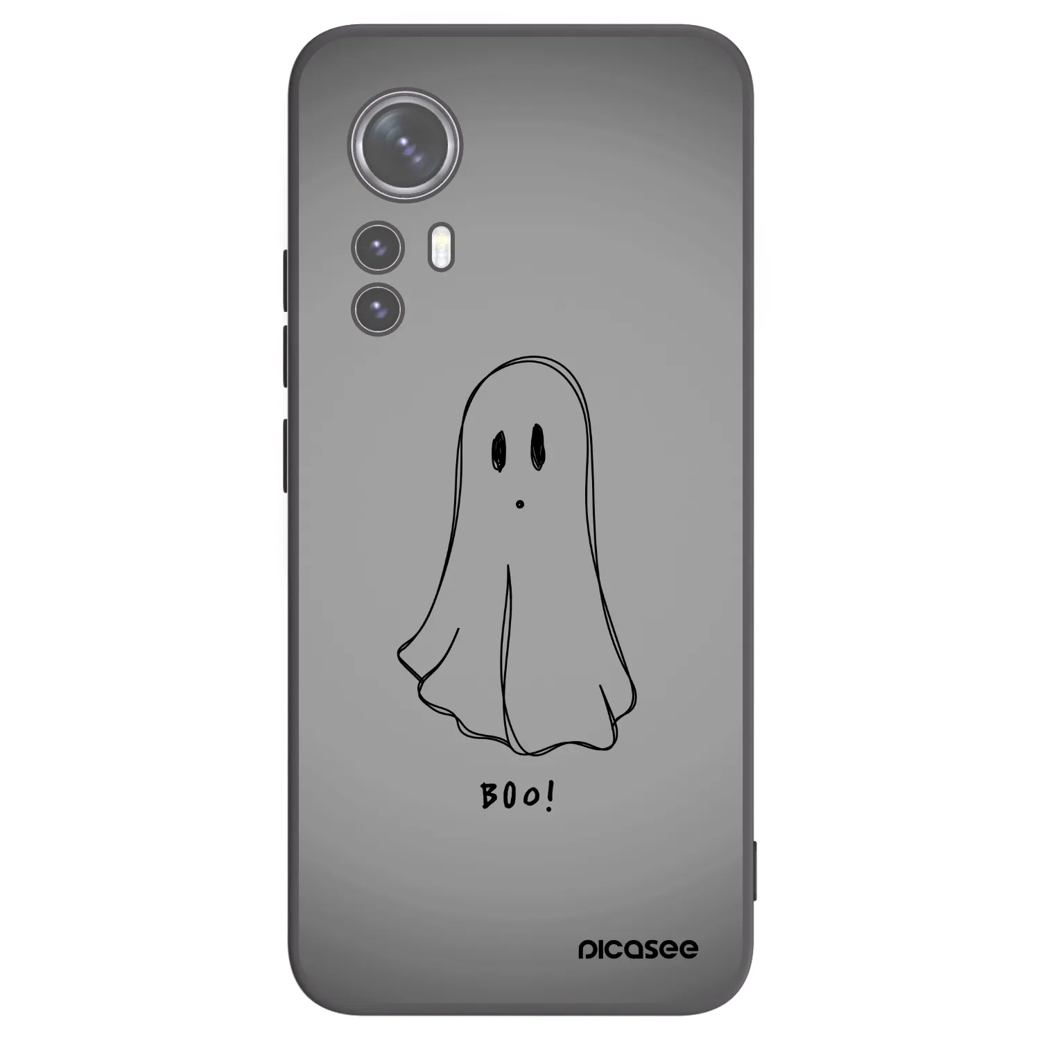 Picasee Μαύρη θήκη σιλικόνης για Xiaomi 12 - Ghost