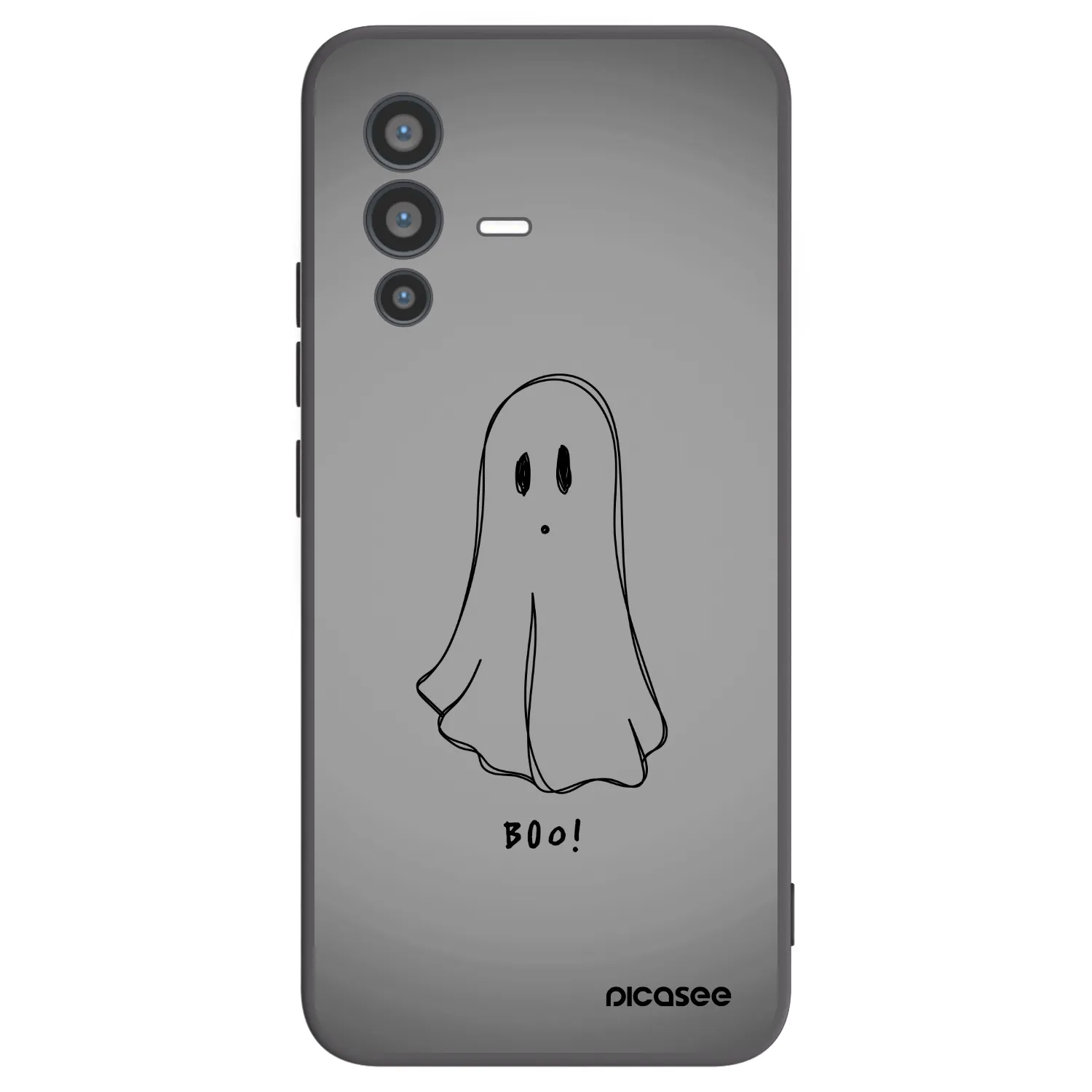 Picasee Μαύρη θήκη σιλικόνης για Vivo V23 5G - Ghost
