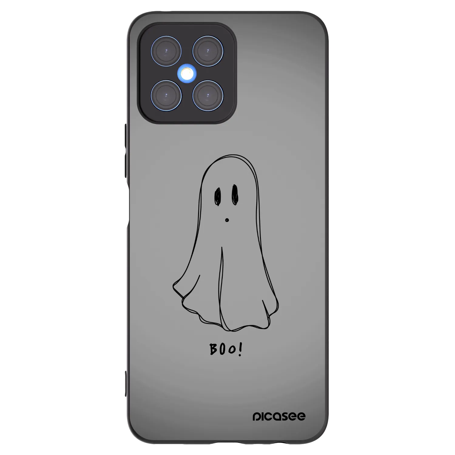 Picasee Μαύρη θήκη σιλικόνης για Honor X8 4G - Ghost