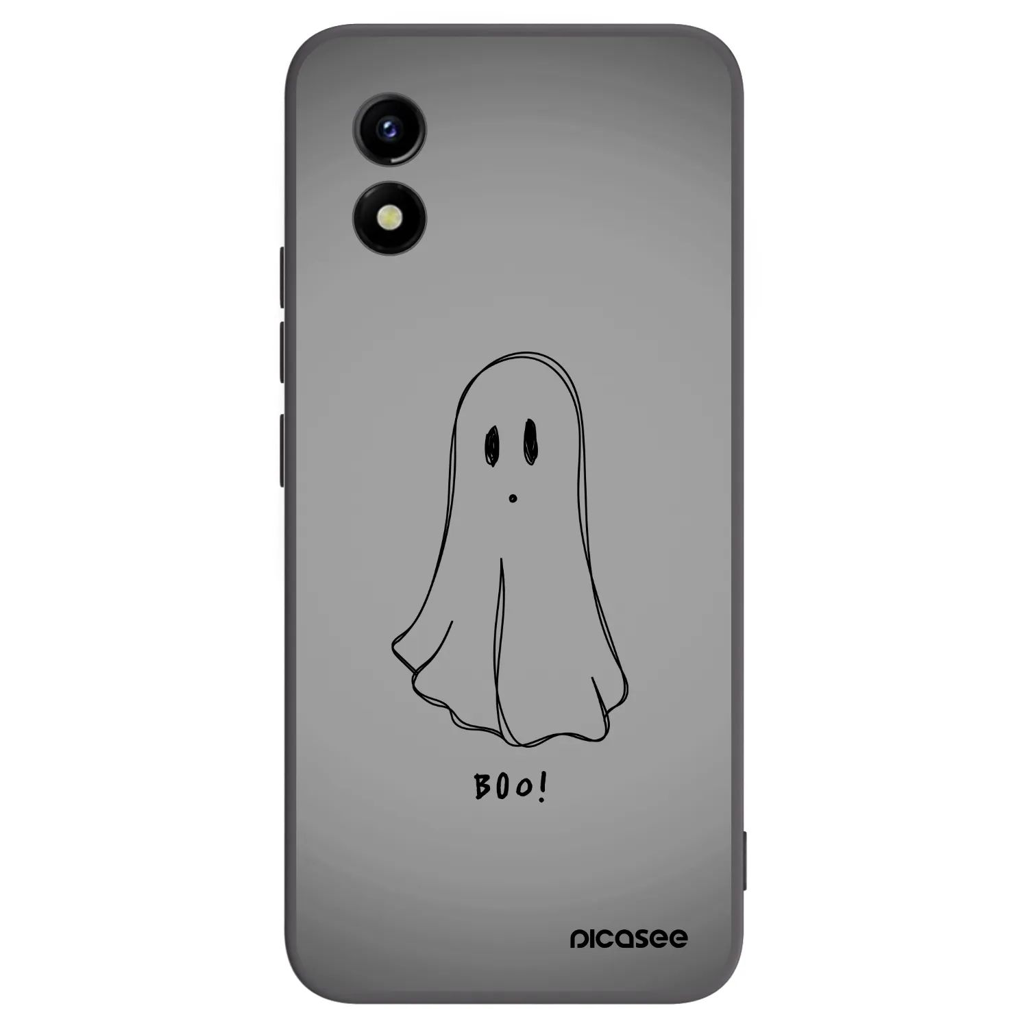 Picasee Μαύρη θήκη σιλικόνης για Vivo Y01 - Ghost
