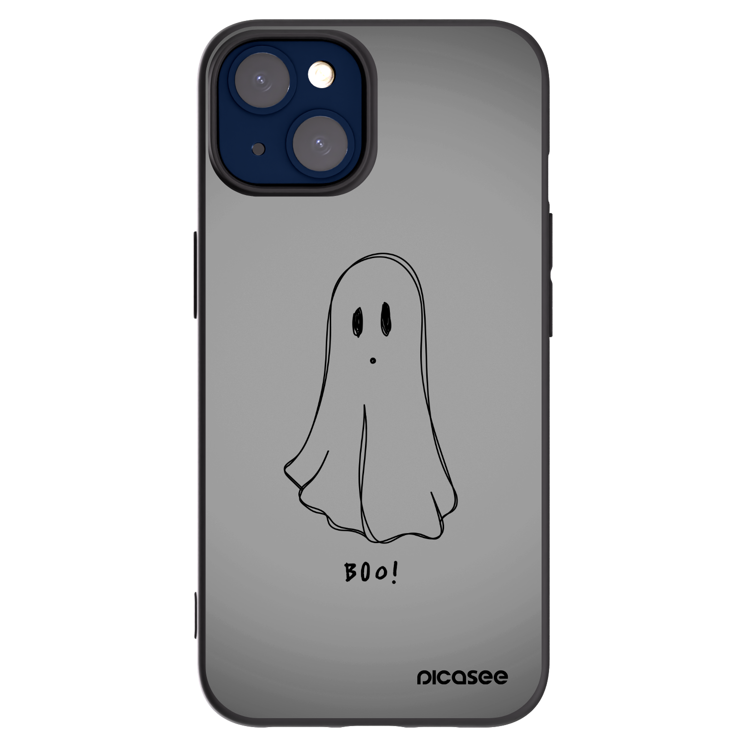 Picasee Μαύρη θήκη σιλικόνης για Apple iPhone 14 - Ghost
