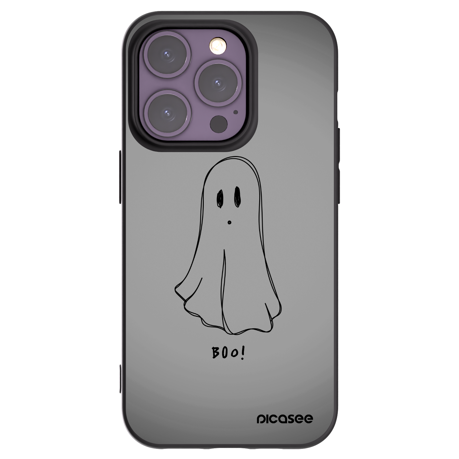 Picasee Μαύρη θήκη σιλικόνης για Apple iPhone 14 Pro - Ghost