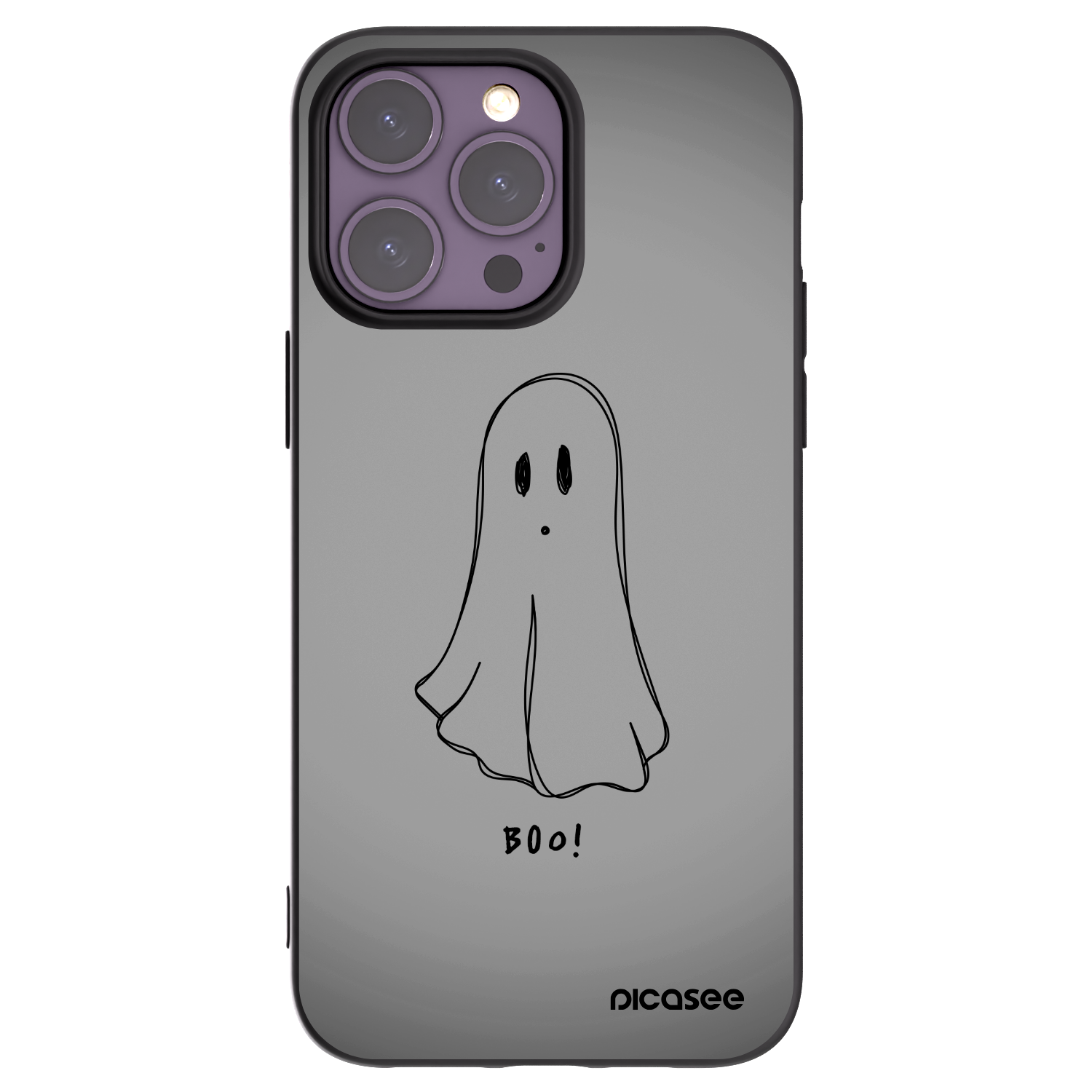 Picasee Μαύρη θήκη σιλικόνης για Apple iPhone 14 Pro Max - Ghost