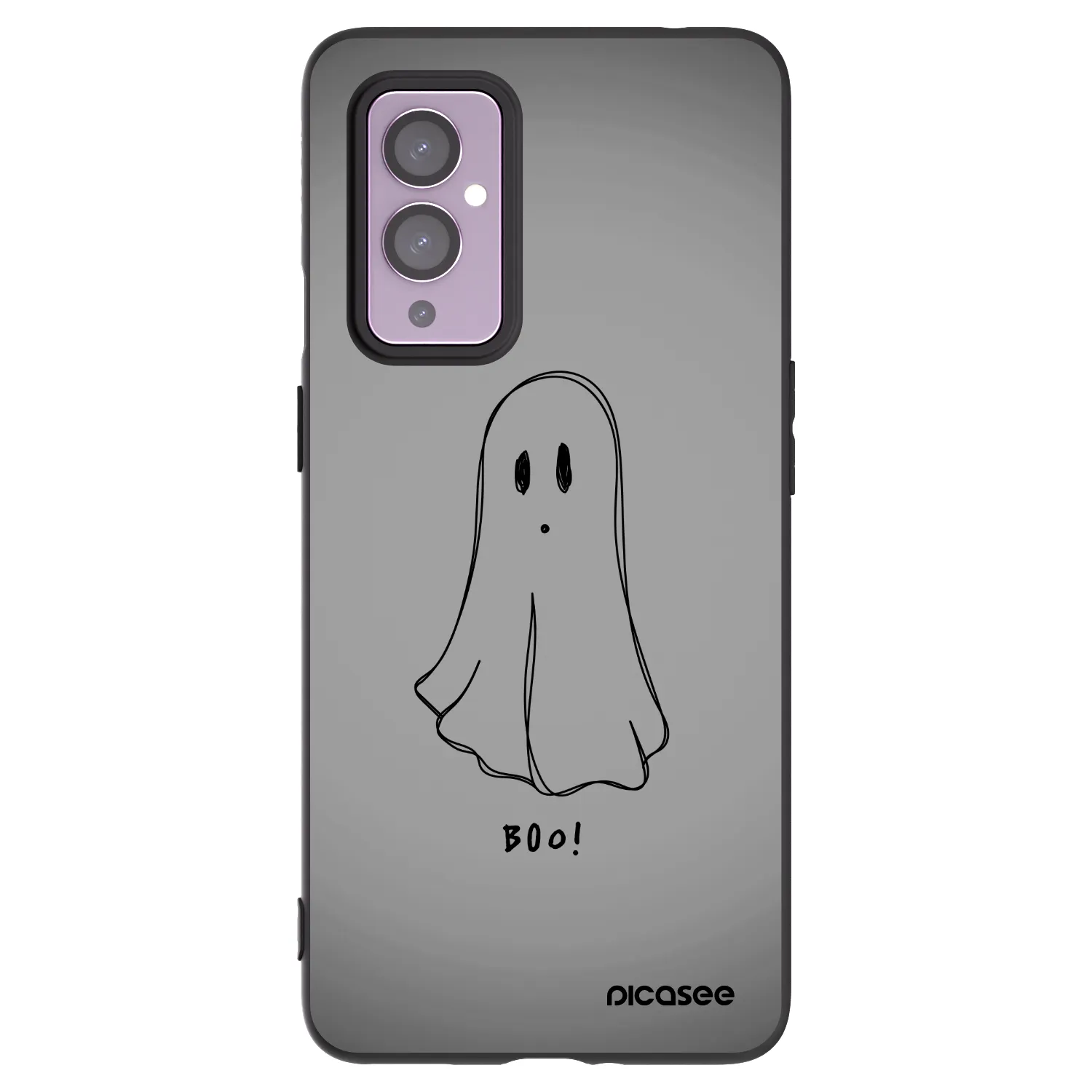 Picasee Μαύρη θήκη σιλικόνης για OnePlus 9 - Ghost