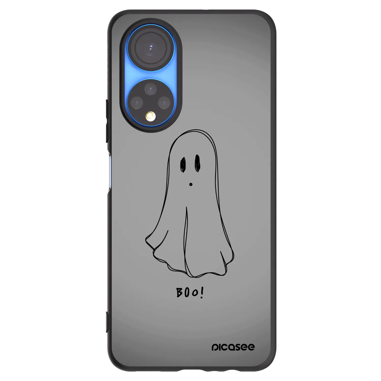 Picasee Μαύρη θήκη σιλικόνης για Honor X7 - Ghost