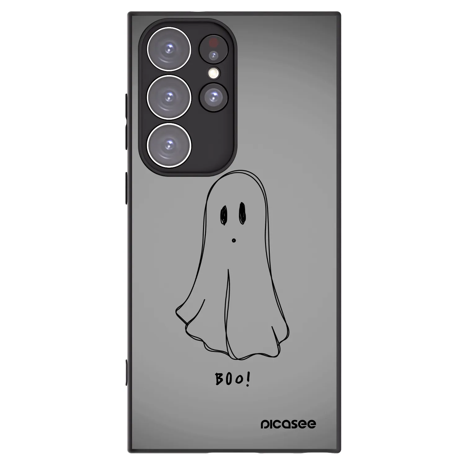 Picasee Μαύρη θήκη σιλικόνης για Samsung Galaxy S23 Ultra 5G - Ghost
