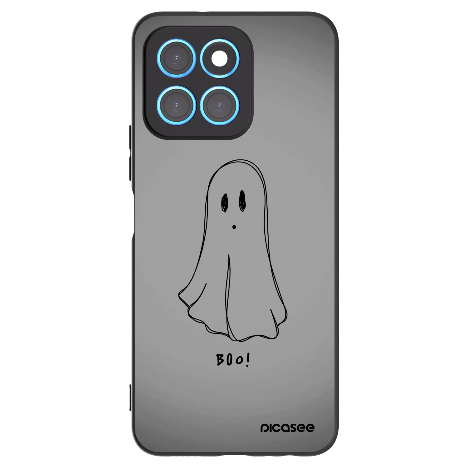 Picasee Μαύρη θήκη σιλικόνης για Honor X6 - Ghost