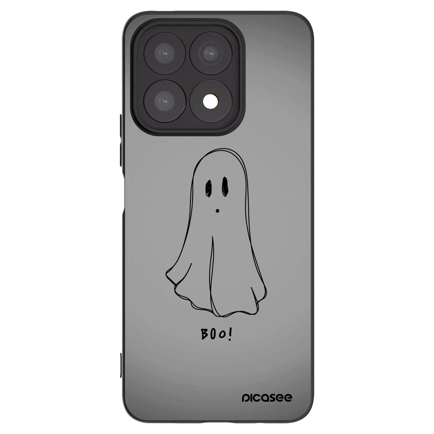 Picasee Μαύρη θήκη σιλικόνης για Honor X8a - Ghost