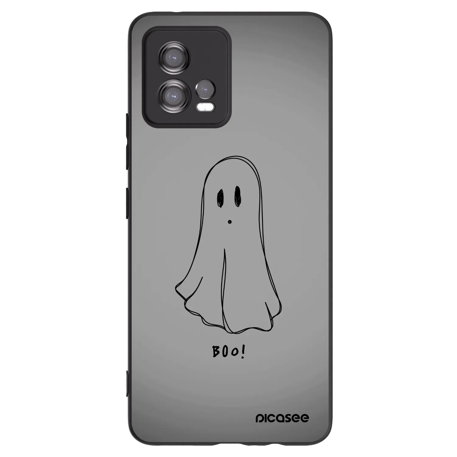Picasee Μαύρη θήκη σιλικόνης για Motorola Moto G72 - Ghost