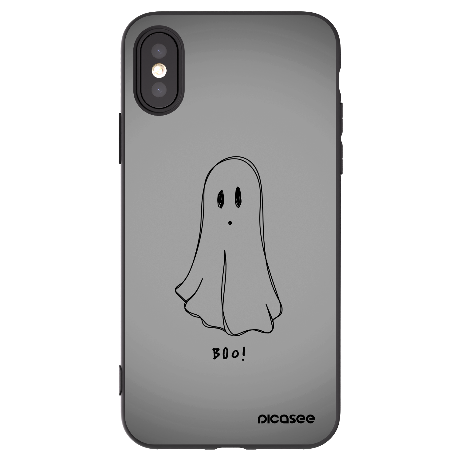 Picasee Μαύρη θήκη σιλικόνης για Apple iPhone X/XS - Ghost