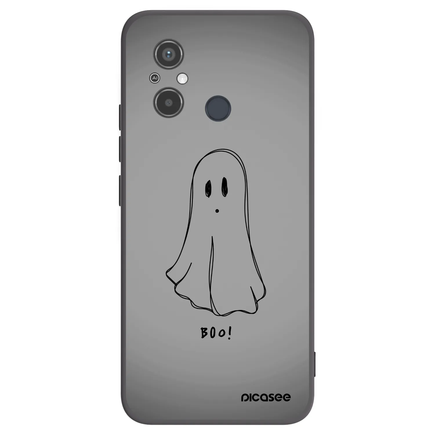 Picasee Μαύρη θήκη σιλικόνης για Xiaomi Redmi 12C - Ghost