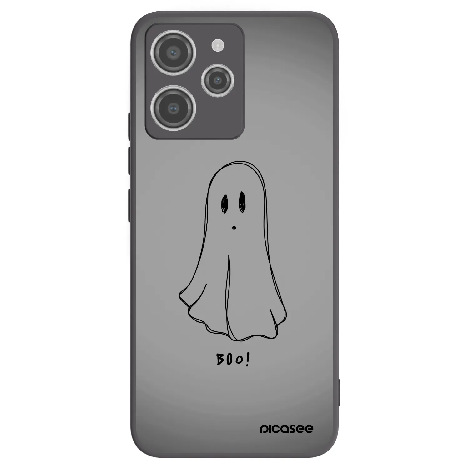 Picasee Μαύρη θήκη σιλικόνης για Xiaomi Redmi 12 4G - Ghost