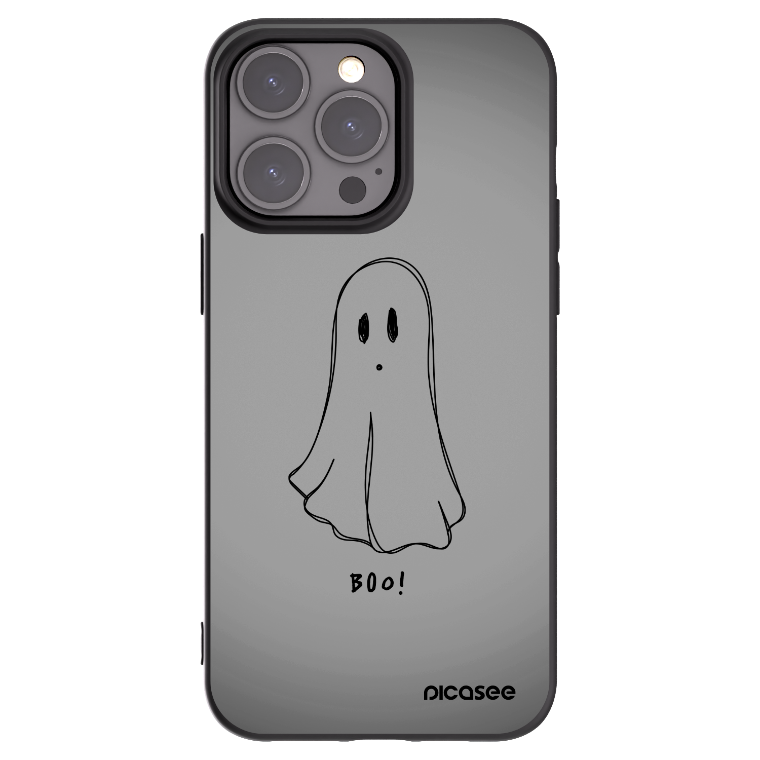 Picasee Μαύρη θήκη σιλικόνης για Apple iPhone 15 Pro Max - Ghost