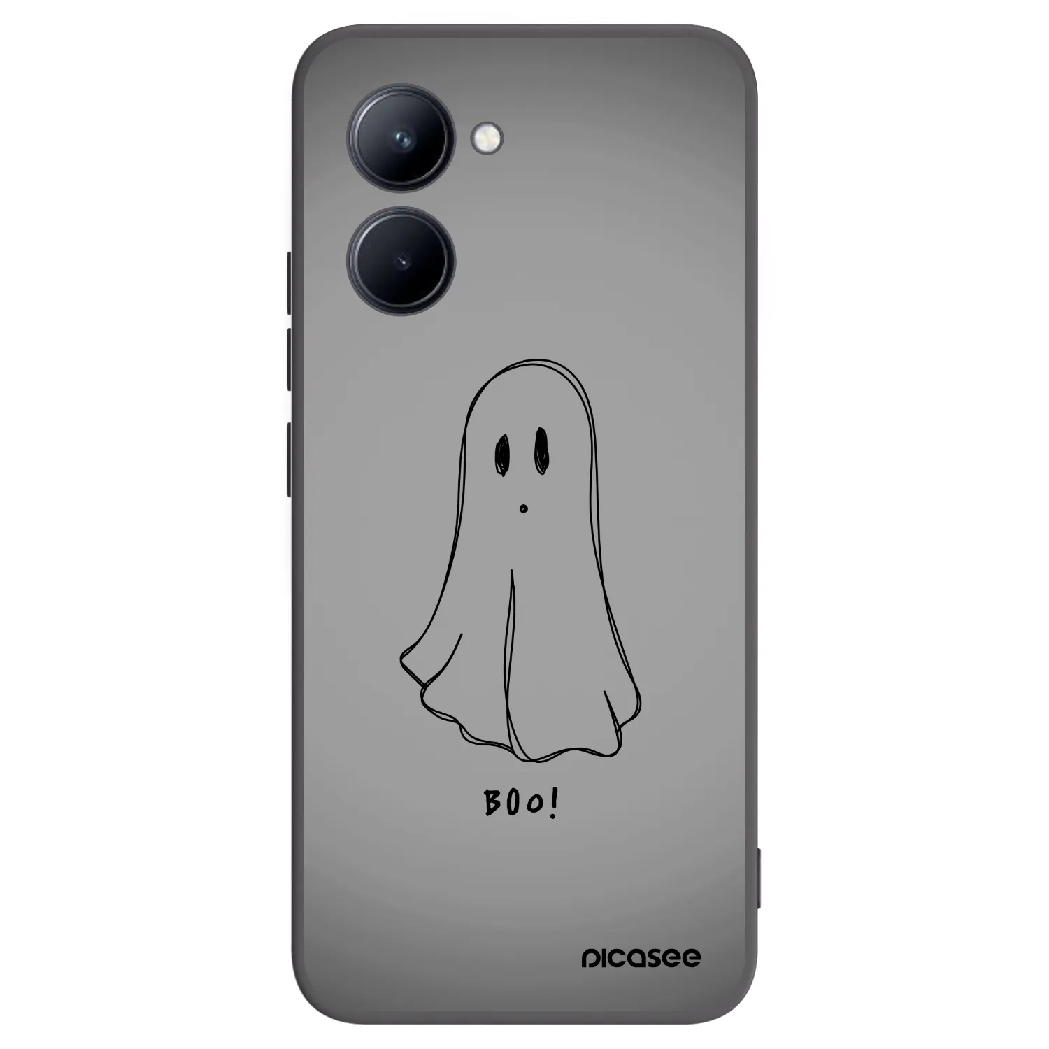 Picasee Μαύρη θήκη σιλικόνης για Realme C33 (2023) - Ghost