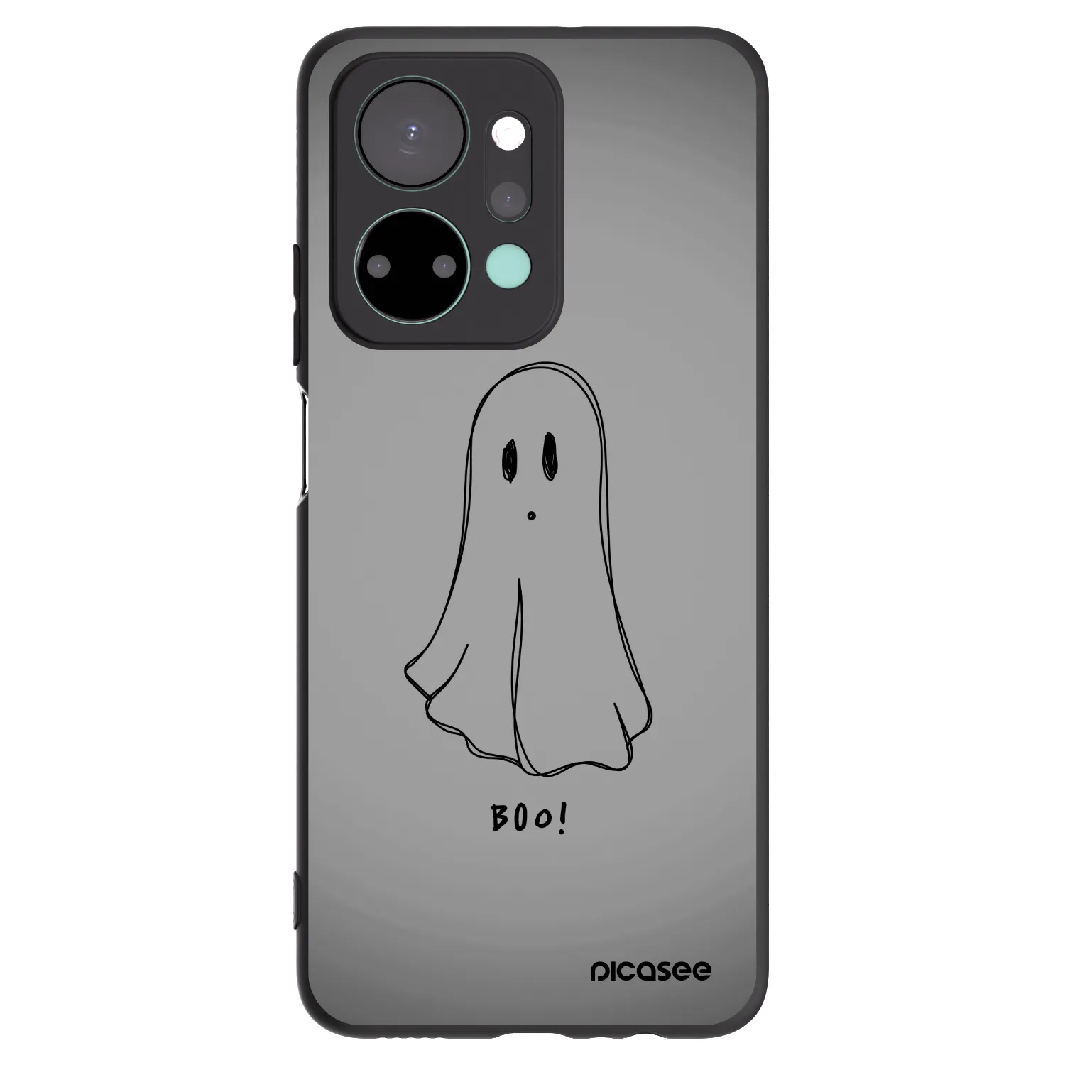 Picasee Μαύρη θήκη σιλικόνης για Honor X7a - Ghost