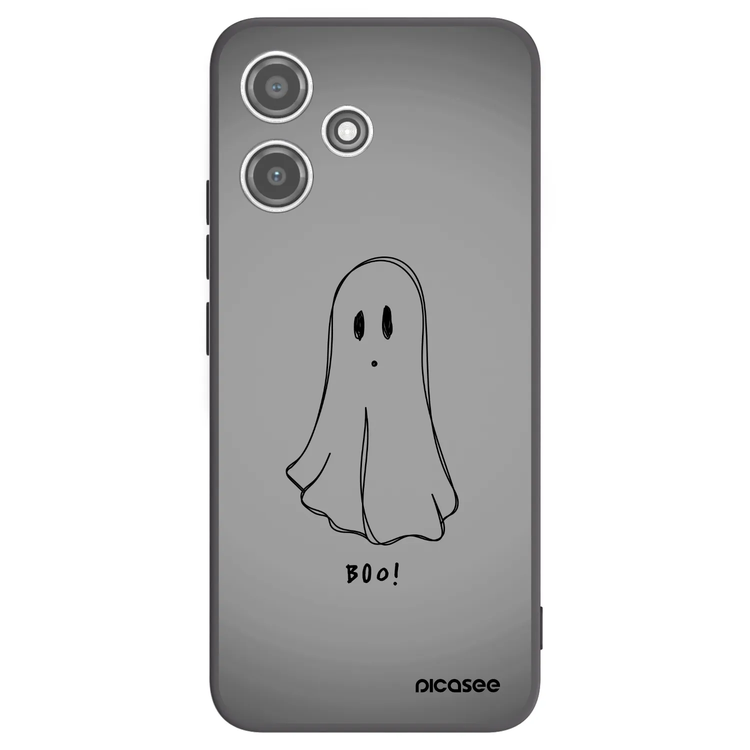 Picasee Μαύρη θήκη σιλικόνης για Xiaomi Redmi 12 5G - Ghost