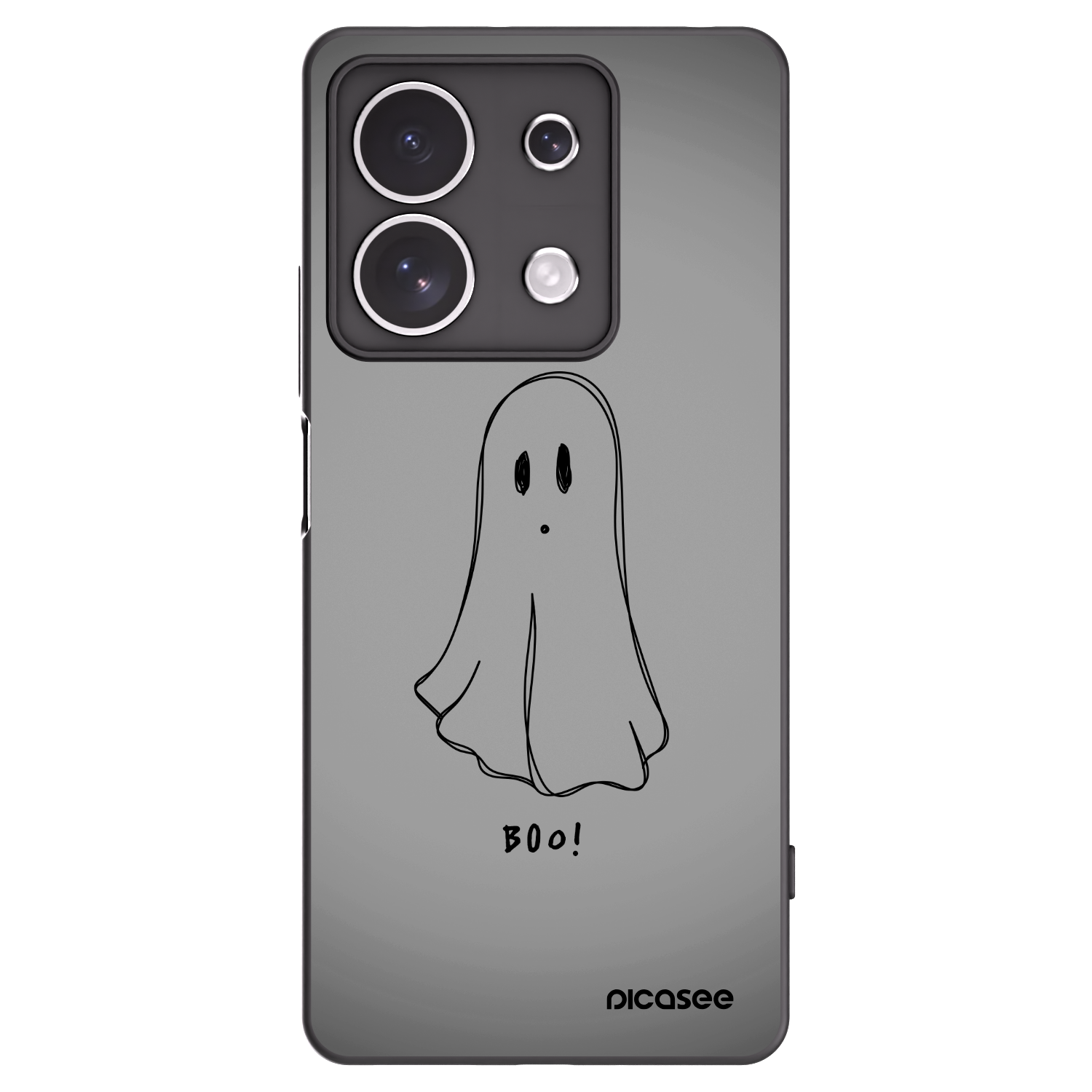 Picasee Μαύρη θήκη σιλικόνης για Xiaomi Redmi Note 13 4G - Ghost
