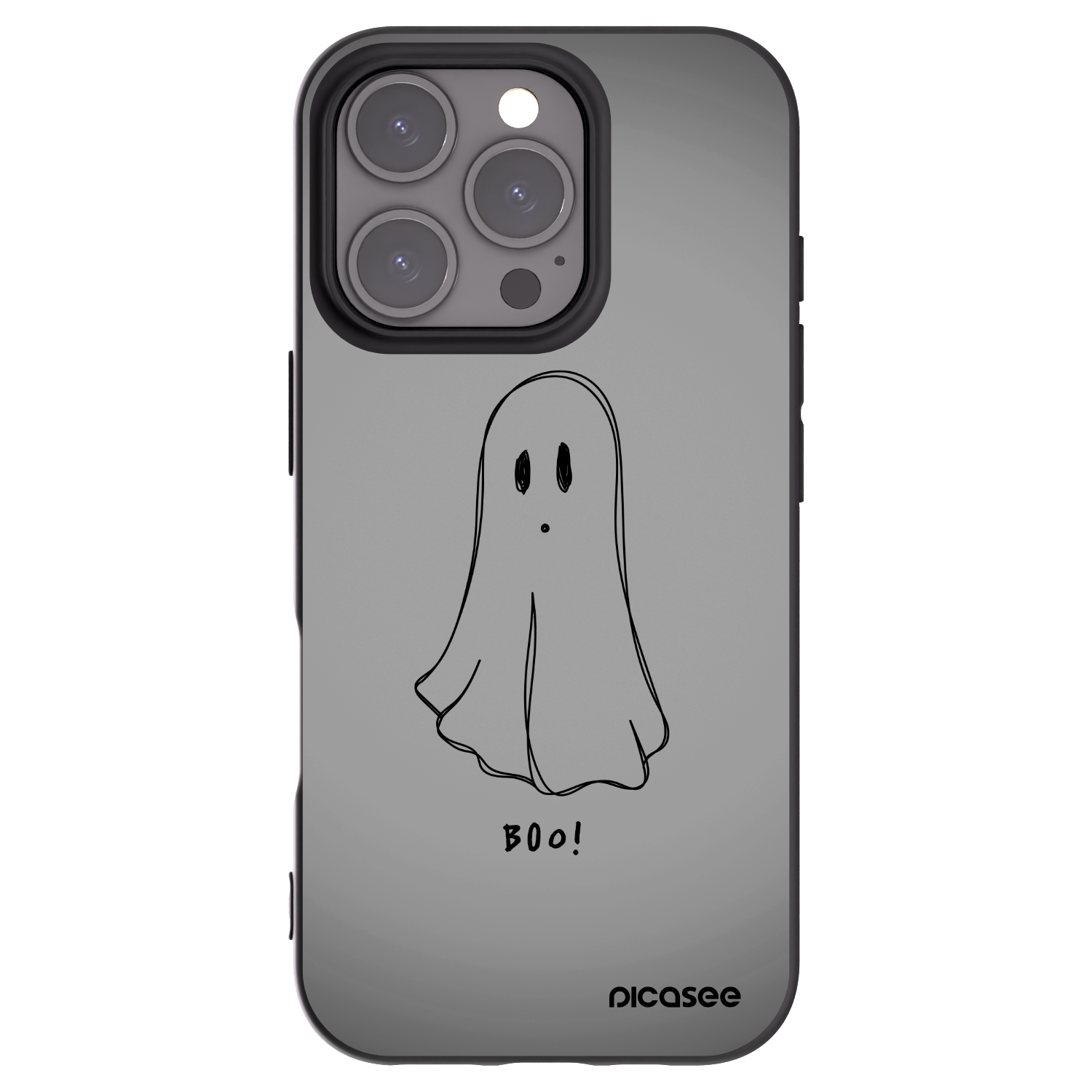 Picasee Μαύρη θήκη σιλικόνης για Apple iPhone 16 Pro - Ghost