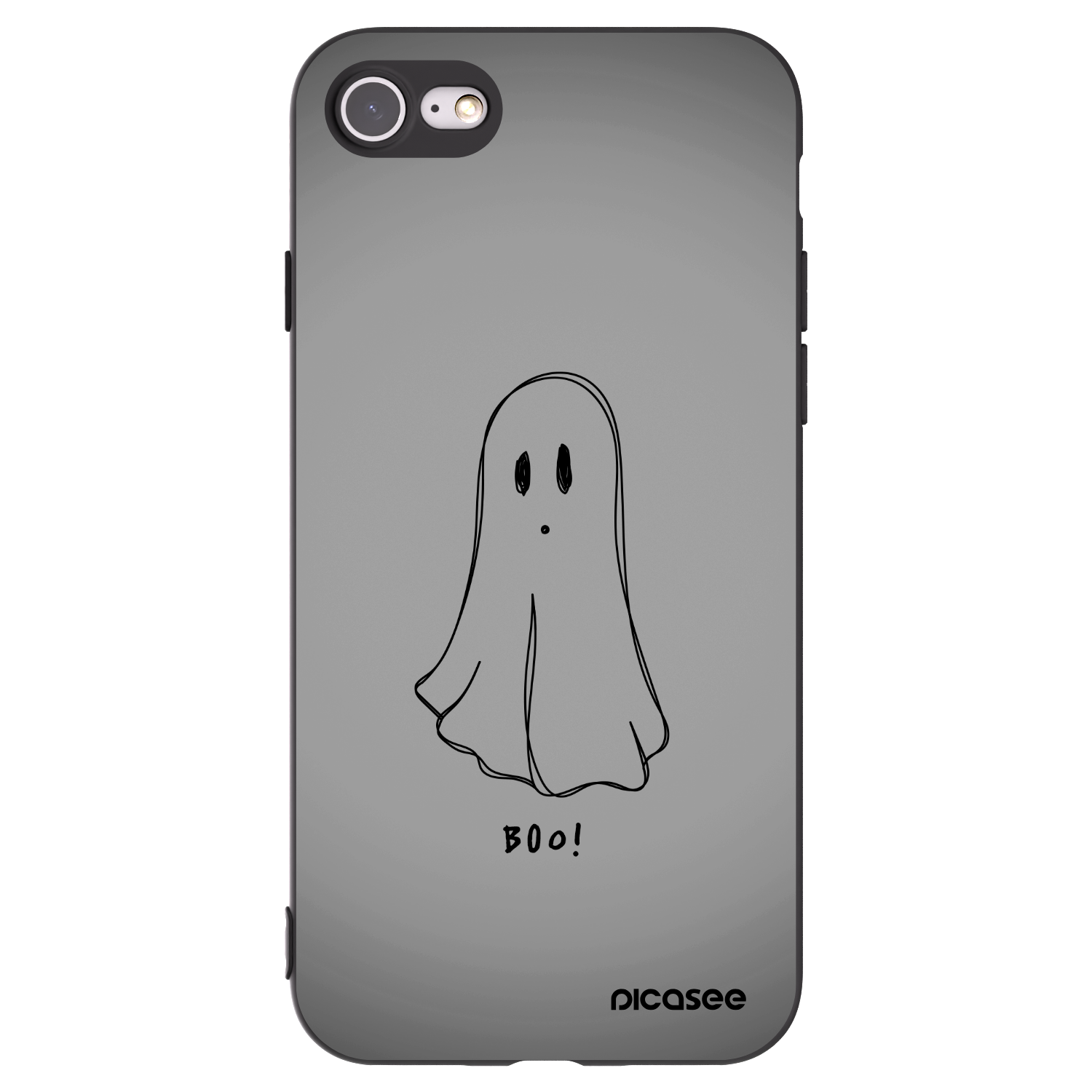 Picasee Μαύρη θήκη σιλικόνης για Apple iPhone 8 - Ghost