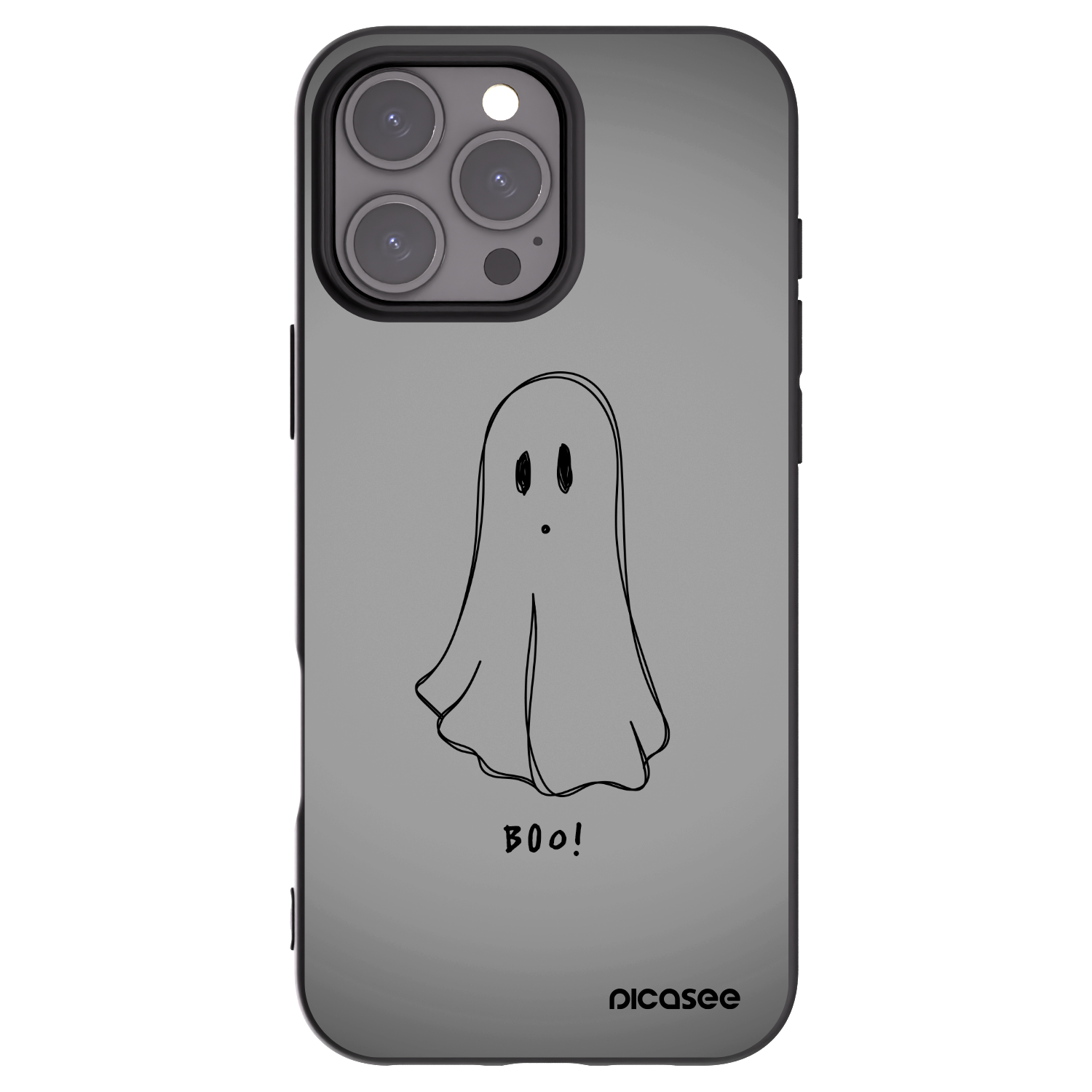 Picasee Μαύρη θήκη σιλικόνης για Apple iPhone 16 Pro Max - Ghost