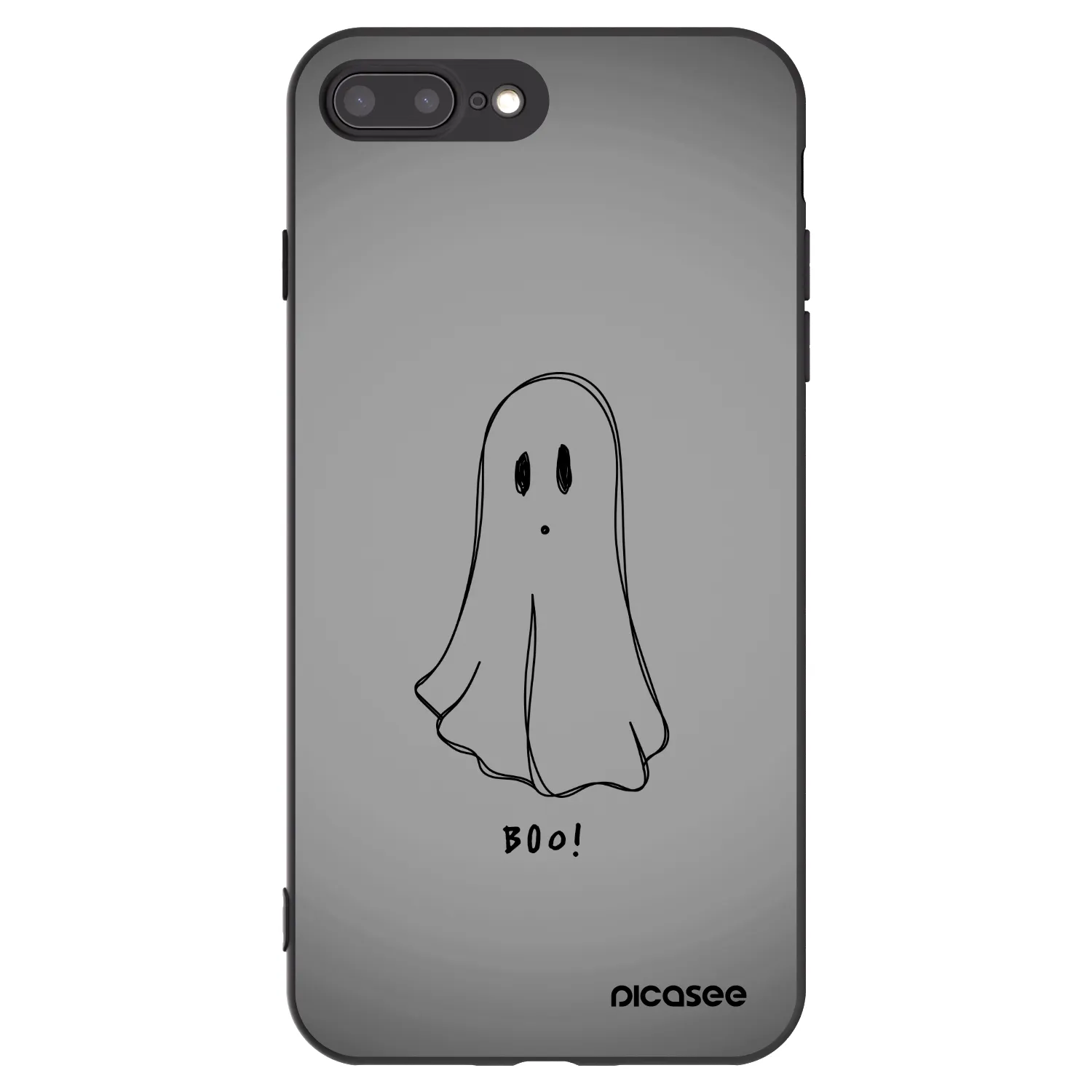 Picasee Μαύρη θήκη σιλικόνης για Apple iPhone 8 Plus - Ghost