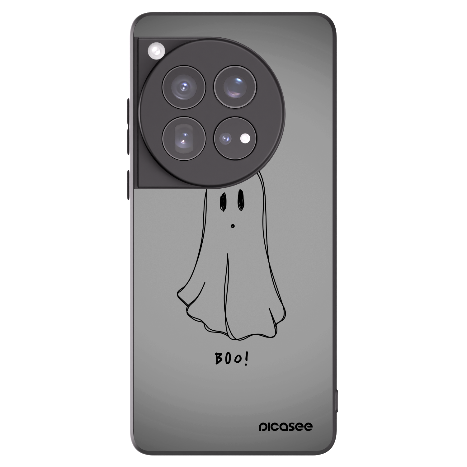 Picasee Μαύρη θήκη σιλικόνης για OnePlus 12 5G - Ghost