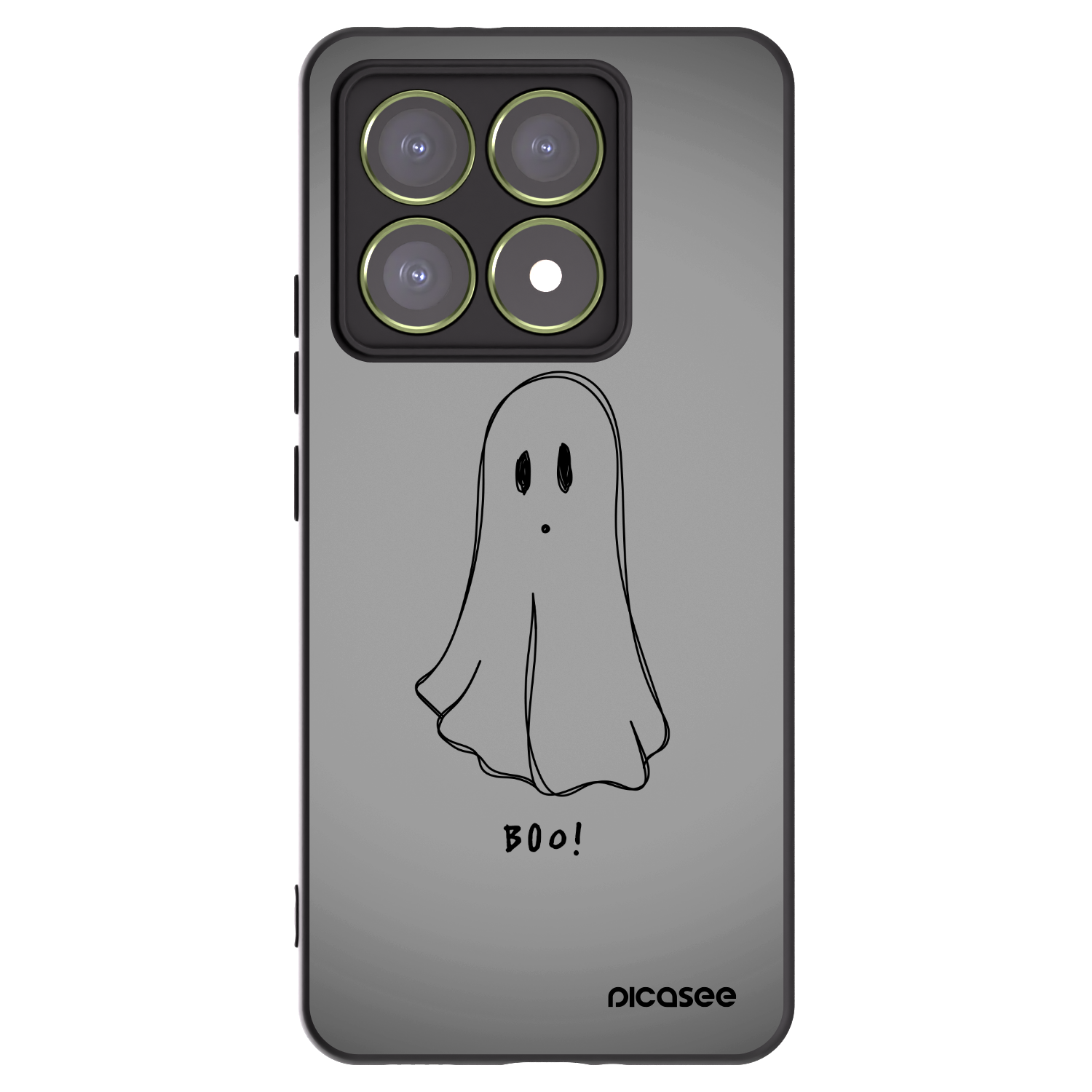 Picasee Μαύρη θήκη σιλικόνης για Xiaomi 14T - Ghost