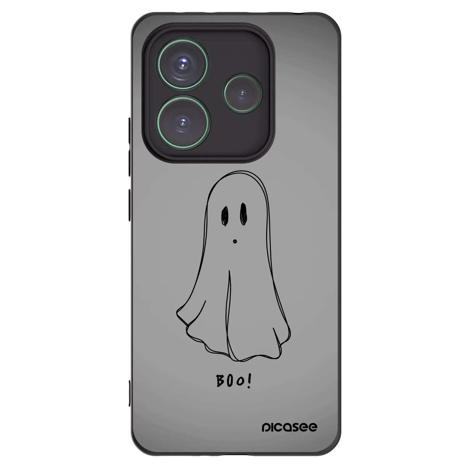 Picasee Μαύρη θήκη σιλικόνης για Xiaomi Redmi Note 14 5G - Ghost