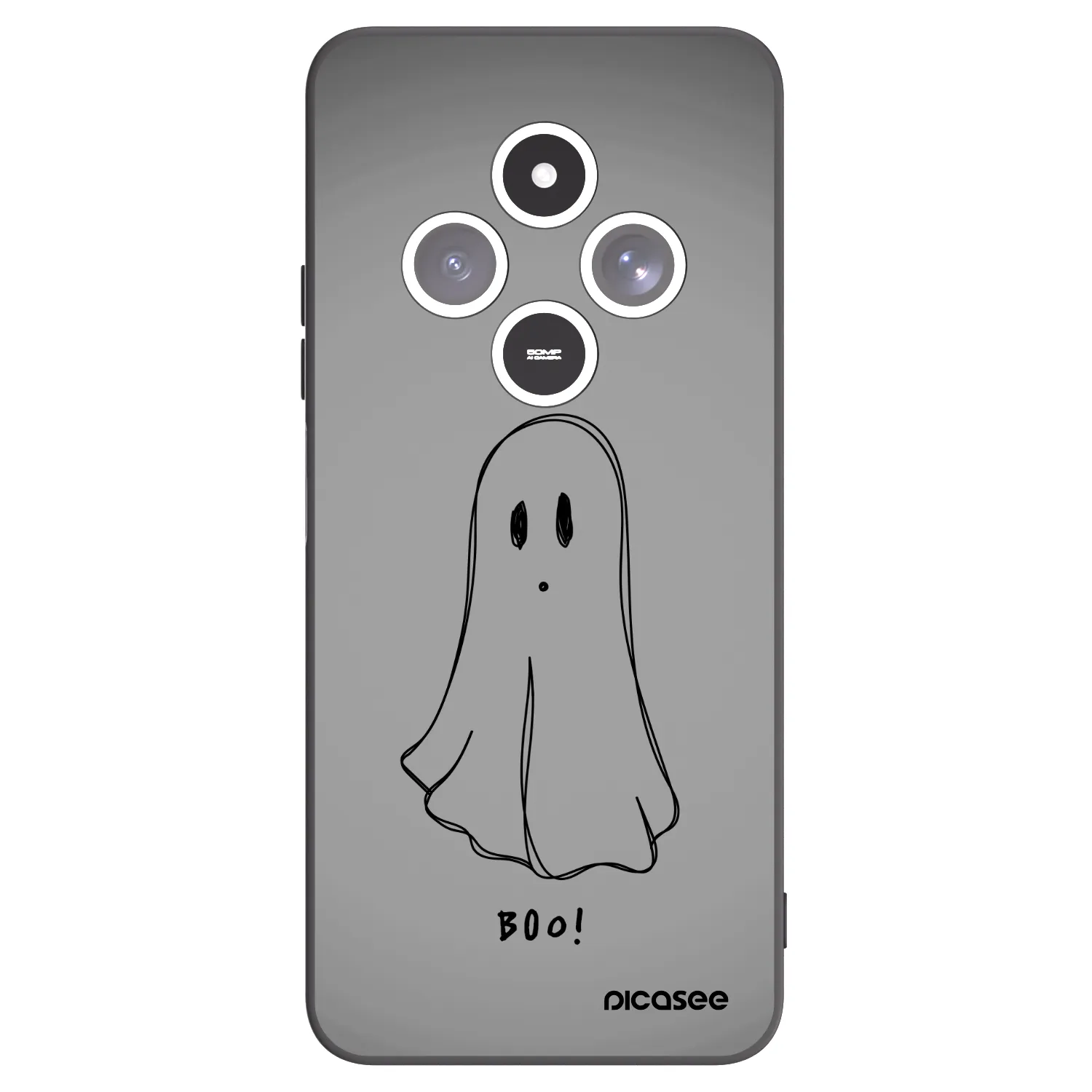 Picasee Μαύρη θήκη σιλικόνης για Xiaomi Redmi 14C - Ghost